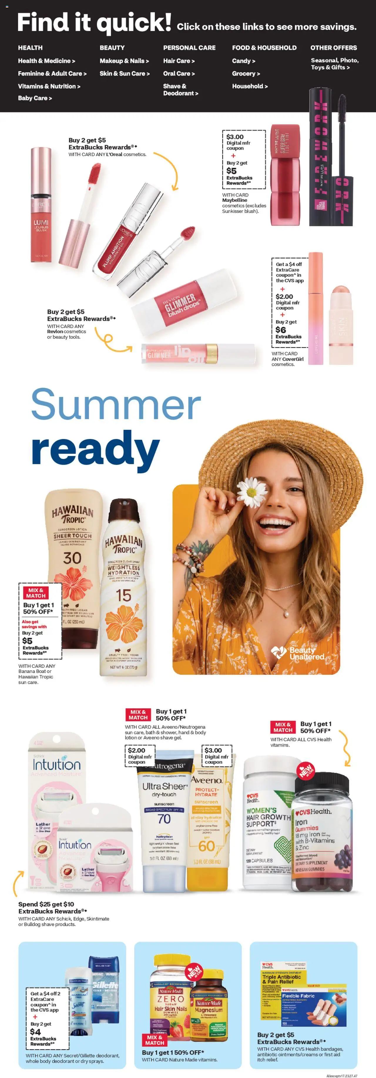 CVS Pharmacy Weekly Ad - FL - valid from 13.07.2025 | Page: 3 | Products: Zinc, Bath, Deodorant, Iron
