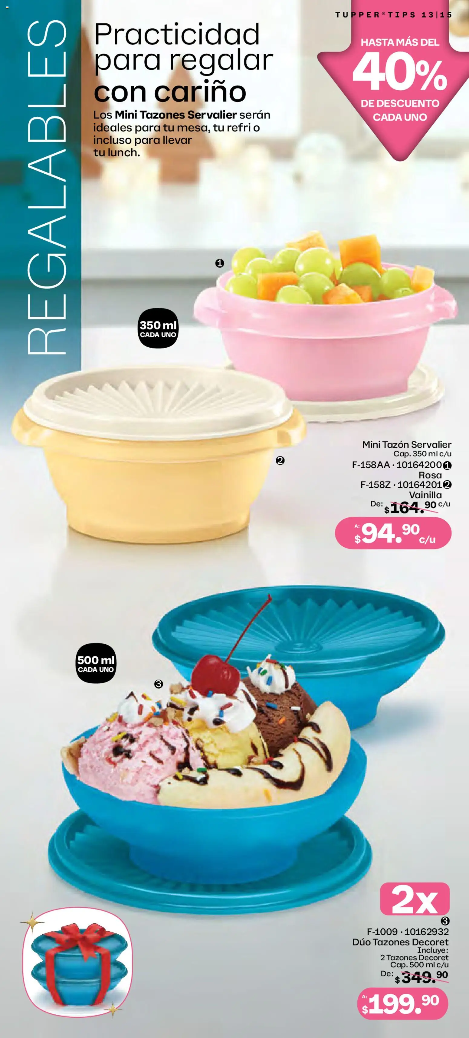 Nuevas ofertas de Tupperware válidas en toda la República Mexicana desde el 01.12.2025. ¡Encuentra las mejores ofertas en Tupperware catálogo! | Página: 15 | Productos: Tupper