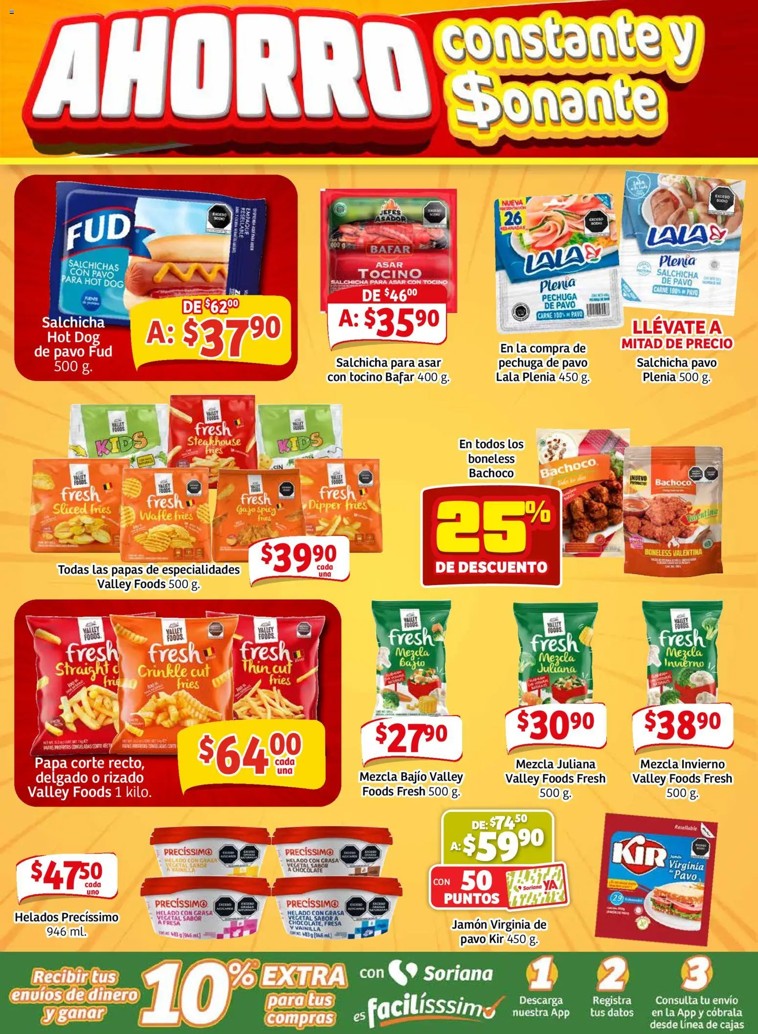 Nuevas ofertas de Soriana válidas en toda la República Mexicana desde el 12.02.2026. ¡Encuentra las mejores ofertas en Soriana - Pesito Valedor Mercado: Camp, Chia, Oax, Q. Roo, Tab, Yuc! | Página: 14 | Productos: Papa, Chocolate, Jamón, Helado