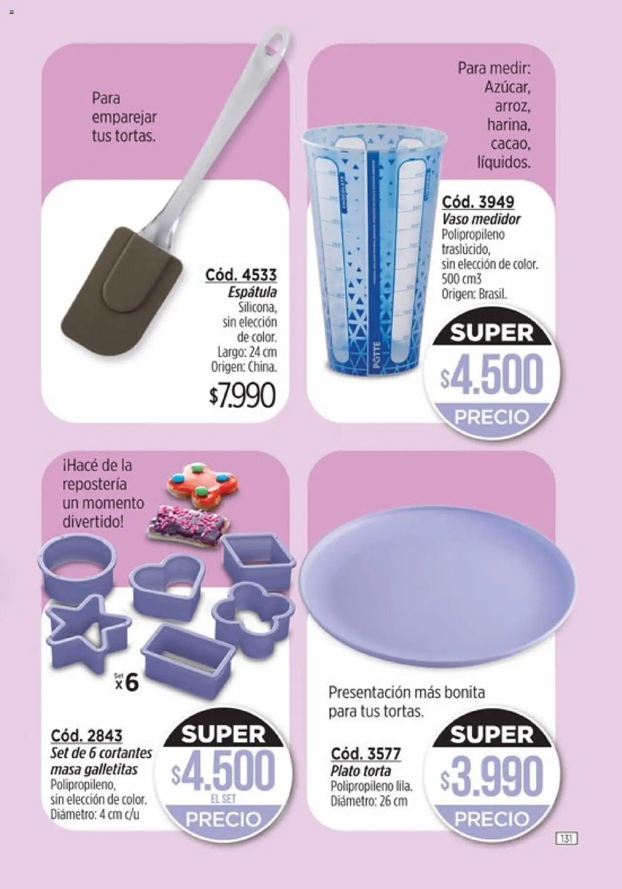 Catálogo Amodil Campaña 17/2025 │ válido desde el 14.10.2025 | Página: 131 | Productos: Galletitas, Espatula, Torta, Vaso medidor