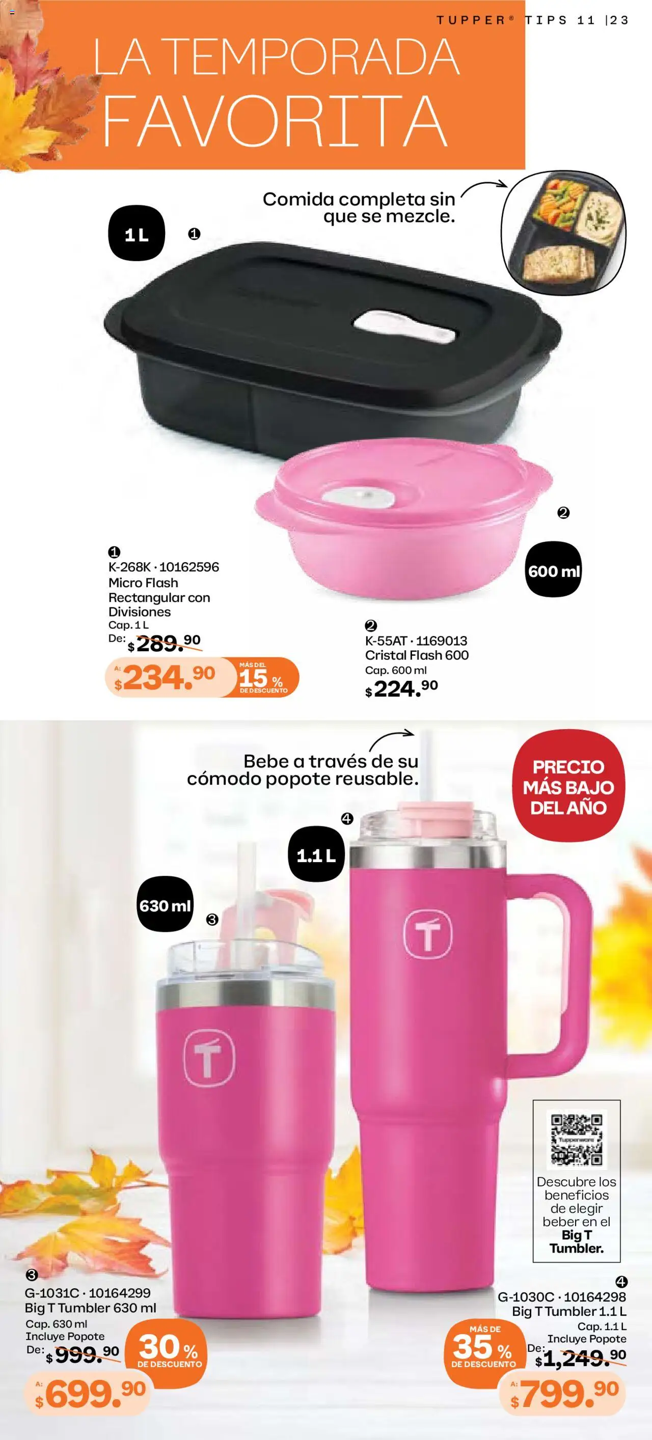Nuevas ofertas de Tupperware válidas en toda la República Mexicana desde el 06.10.2025. ¡Encuentra las mejores ofertas en Tupperware - Catálogo! | Página: 23 | Productos: Tupper