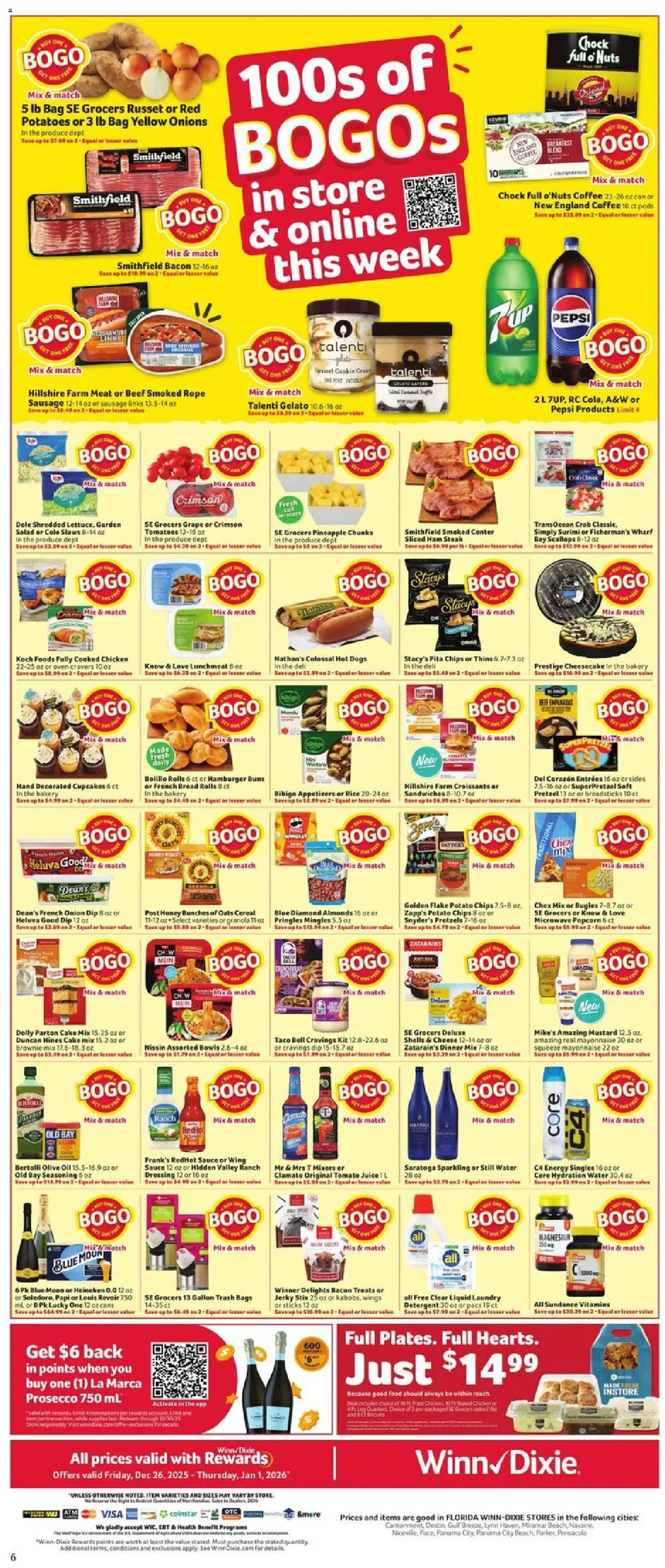 Winn Dixie Weekly Circular - FL - valid from 26.12.2025 | Page: 6 | Products: Magnesium, Juice, Chips, Sausage