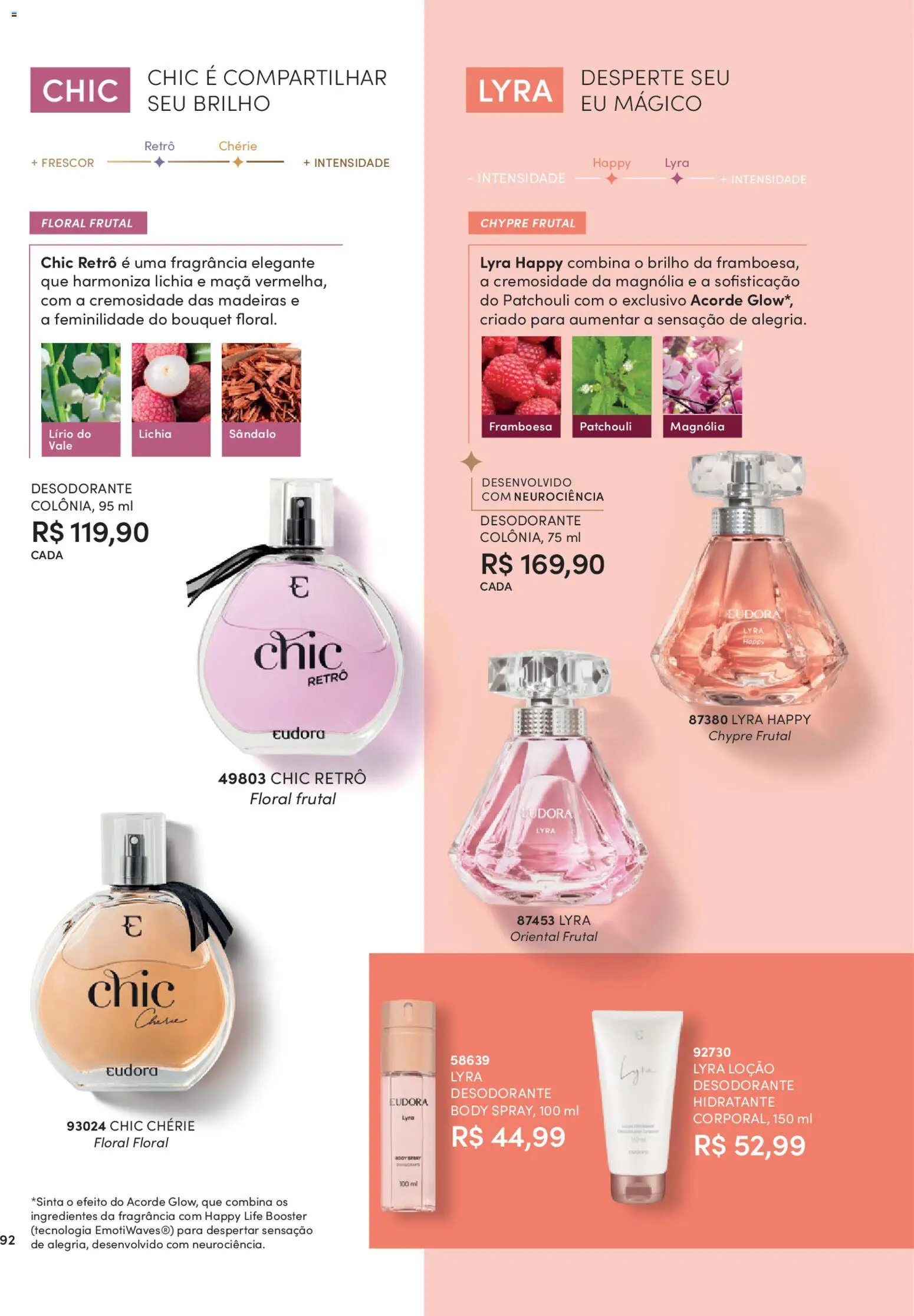 Eudora Folheto - válido de 26.01.2026 | Página: 92 | Produtos: Lichia, Fragrância, Madeiras, Body