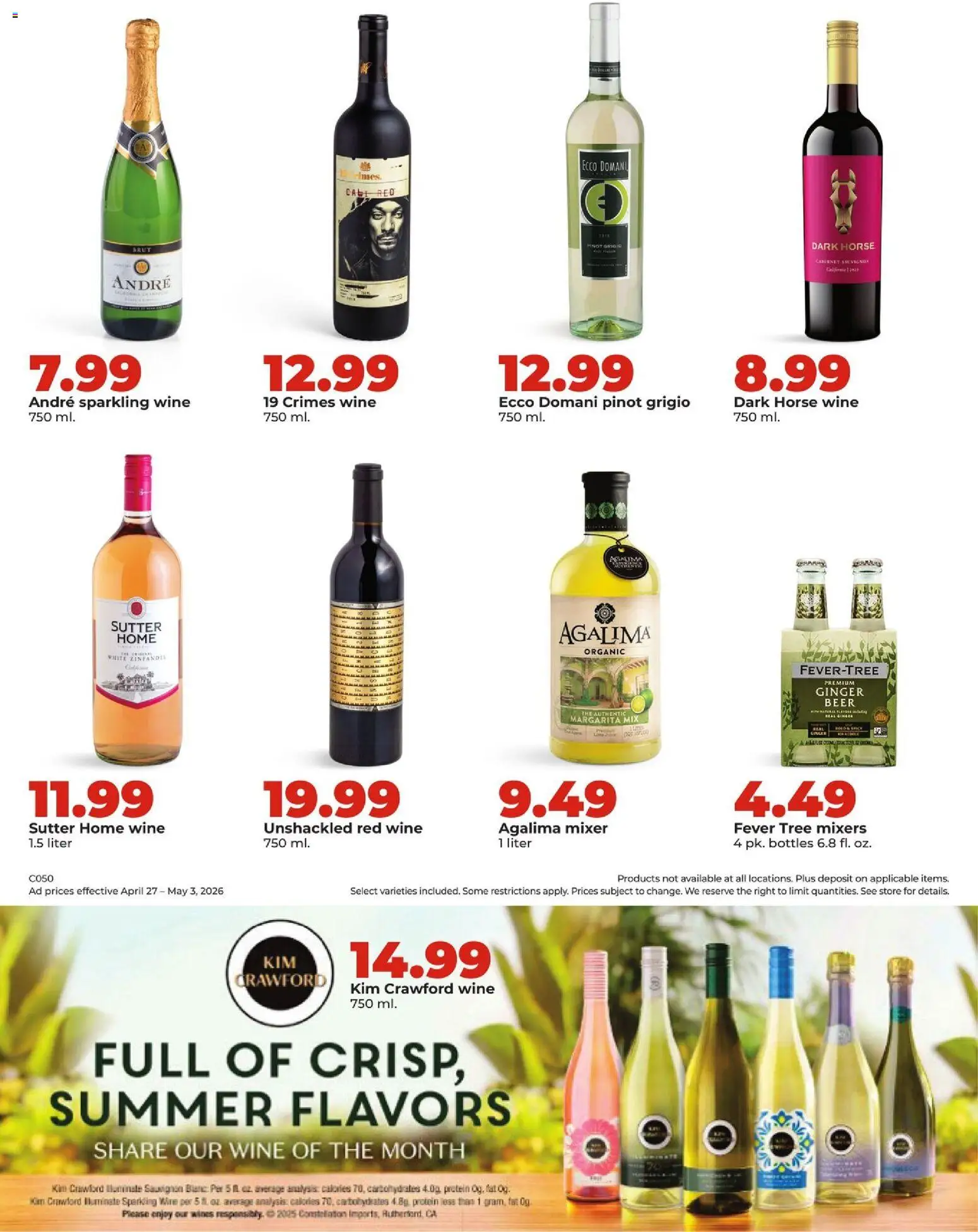 HyVee Weekly Ad - valid from 27.04.2026 | Page: 37 | Products: Ginger, Wine, Beer, Mixer