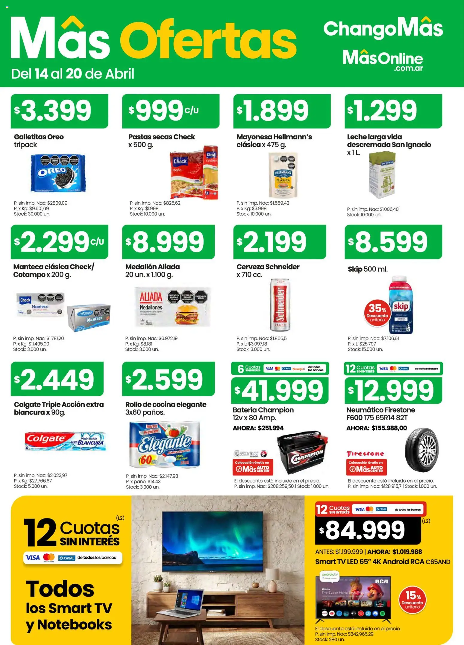 Punto Mayorista catálogo │ válido desde el 14.04.2026 | Página: 1 | Productos: Moño, Cocina, Batería, Cerveza