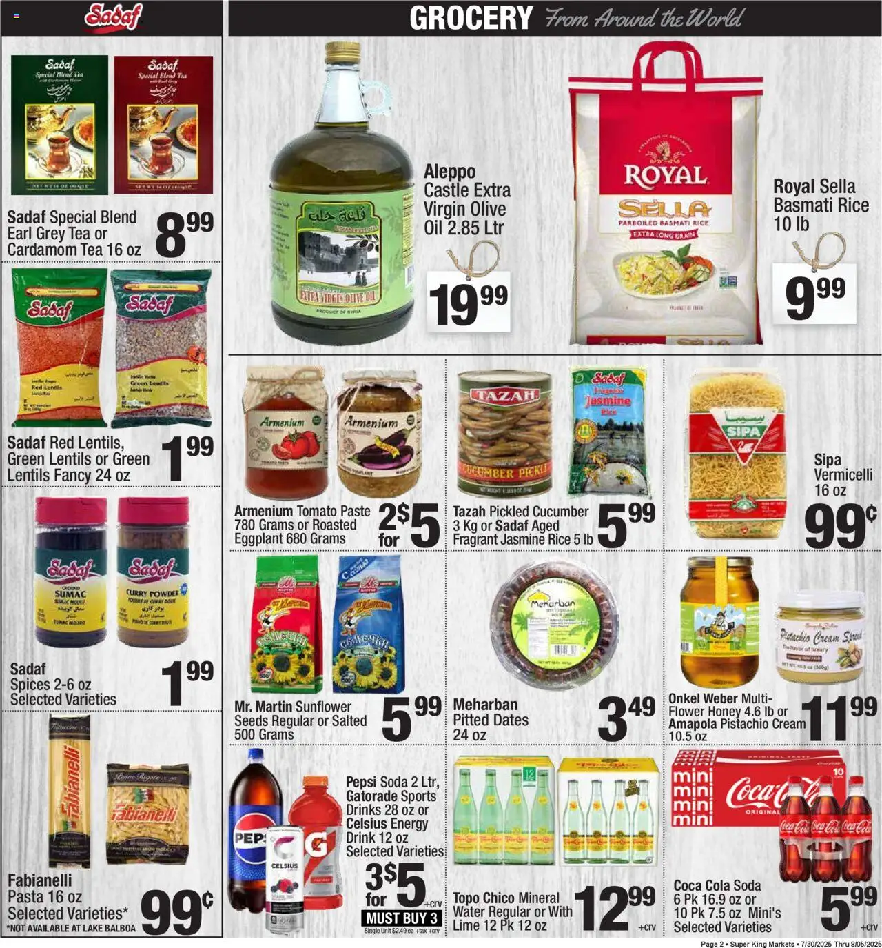 Super King Weekly Ad - valid from 30.07.2025 | Page: 2 | Products: Powder, Tea, Water, Eggplant
