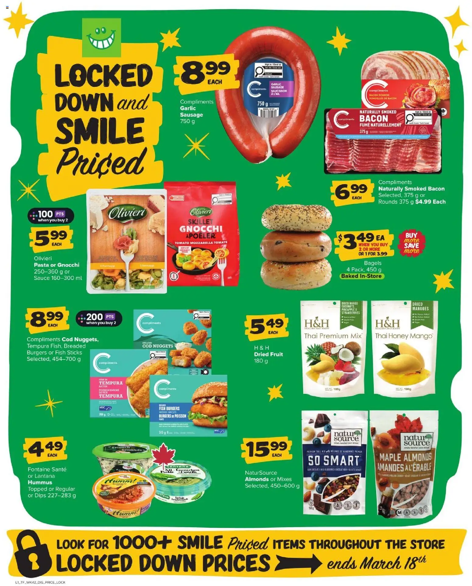 Thrifty Foods flyer valid from 12.02.2026 | Page: 9 | Products: Fish, Pineapple, Strawberries, Pasta