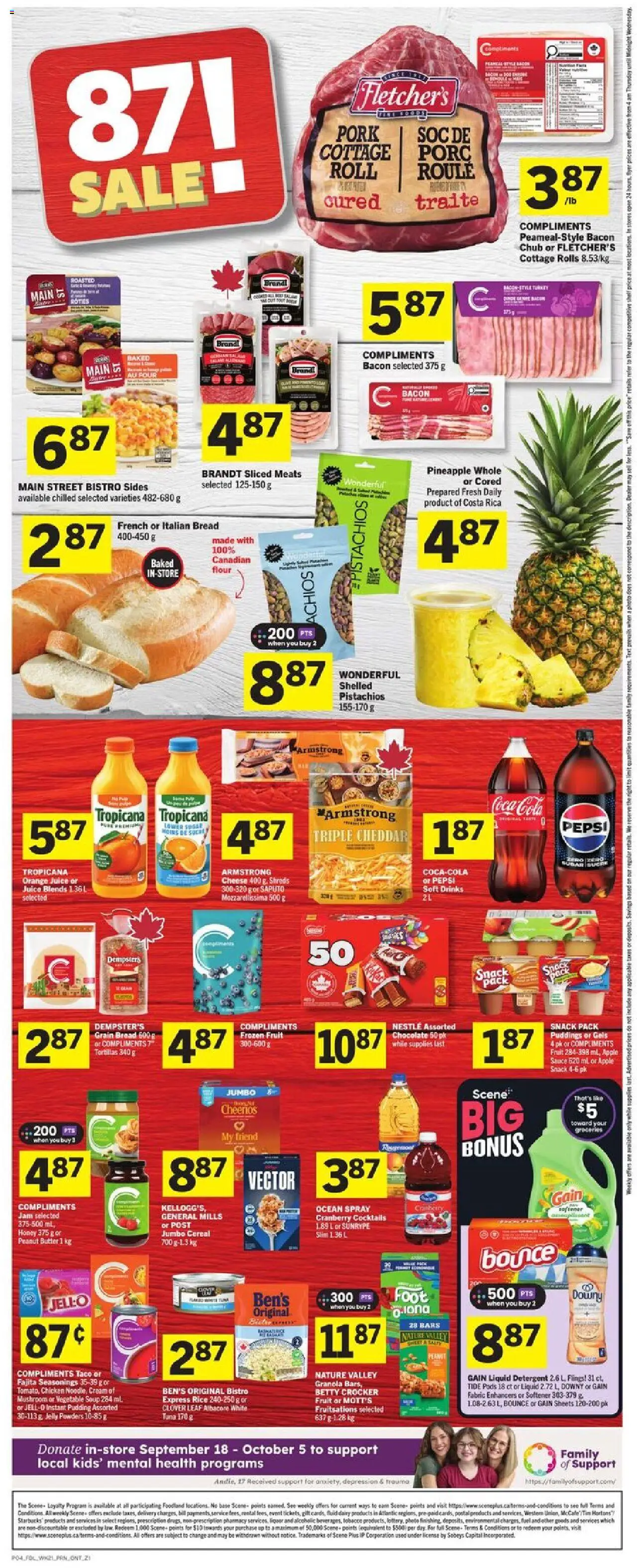 Foodland flyer valid from 18.09.2025 | Page: 2 | Products: Pineapple, Detergent, Butter, Chicken