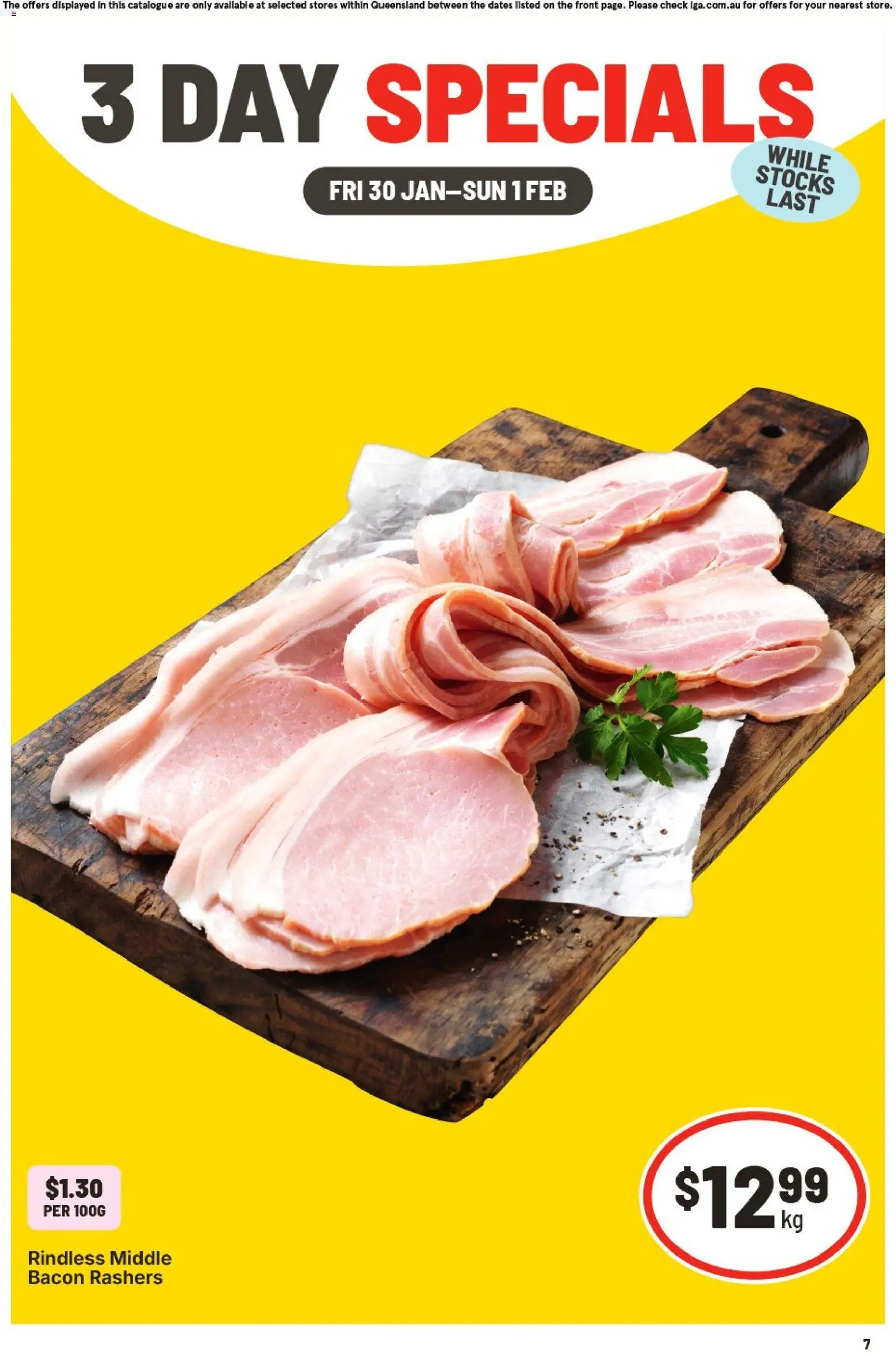 IGA catalogue - valid from 30.01.2026 | Page: 1 | Products: Bacon