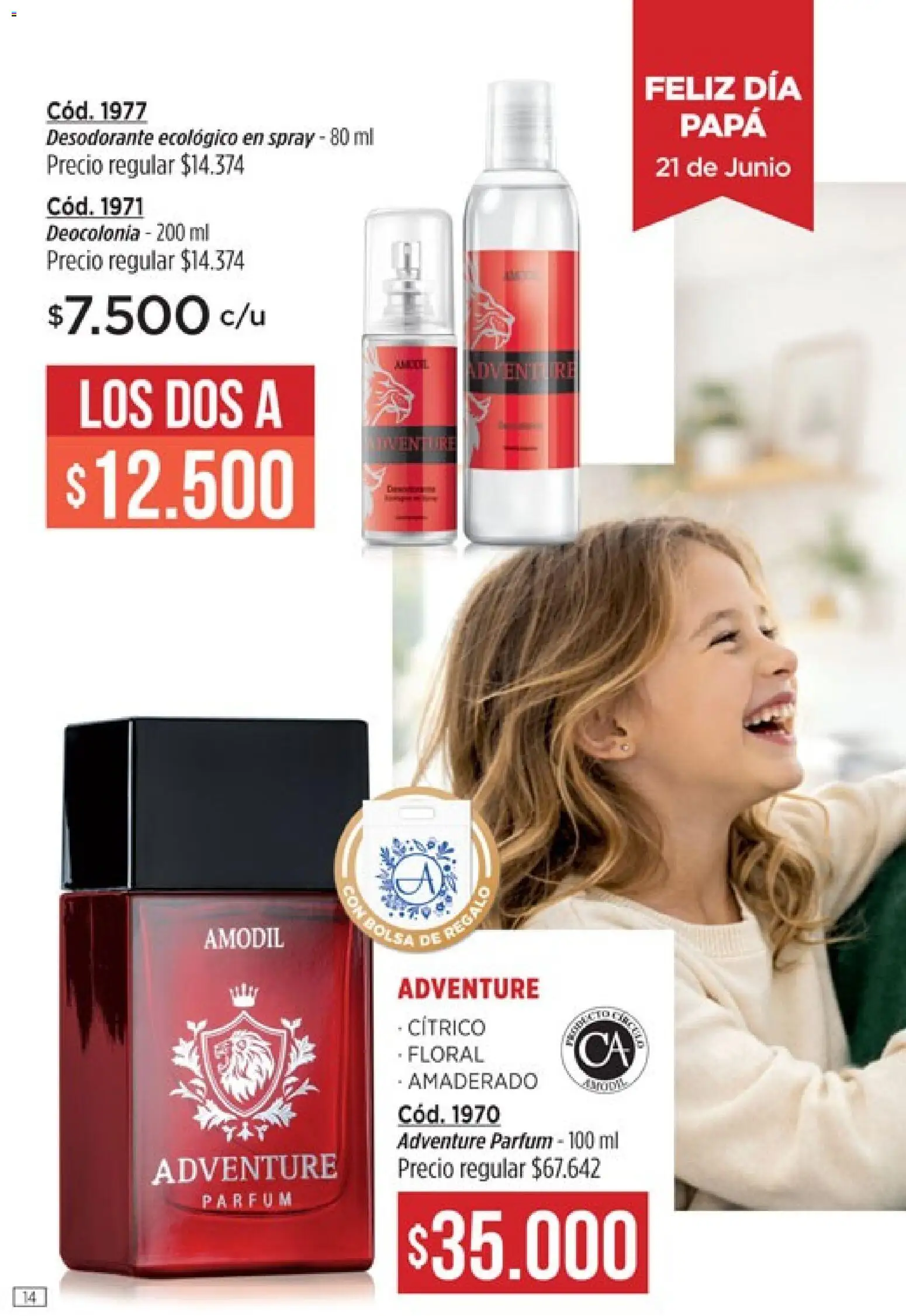 Amodil - Campaña 8 │ válido desde el 08.04.2026 | Página: 14 | Productos: Bolsa, Papa, Desodorante