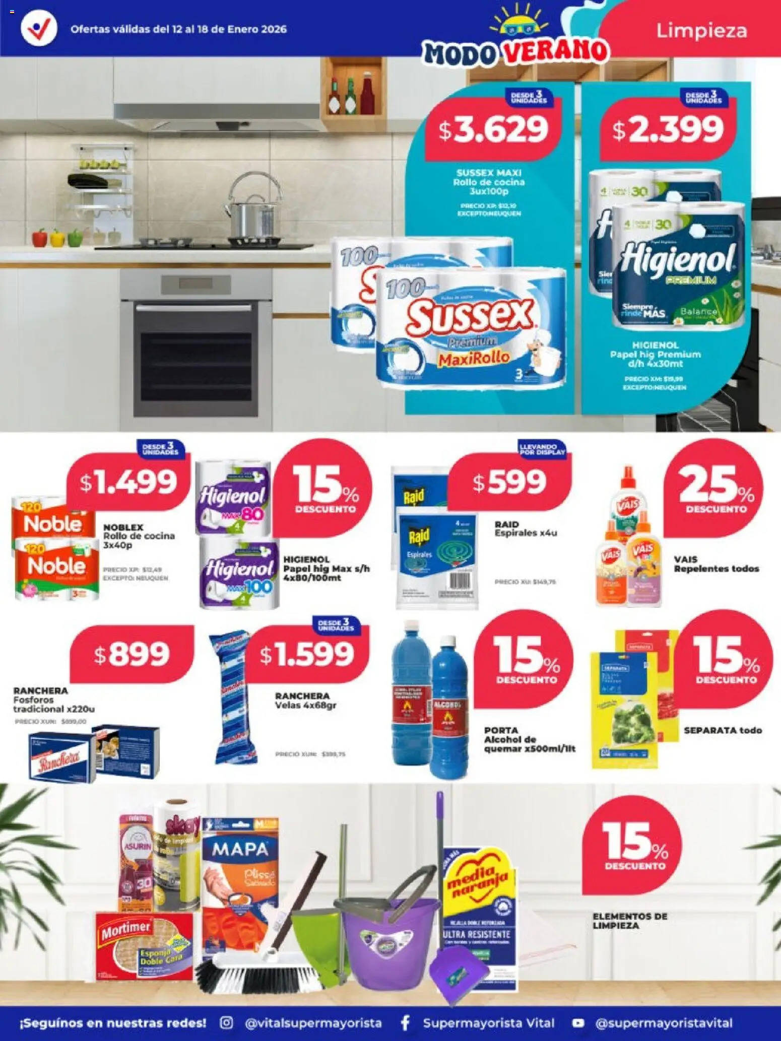 Vital - Ofertas - San Justo │ válido desde el 12.01.2026 | Página: 11 | Productos: Fósforos, Cocina, Esponja
