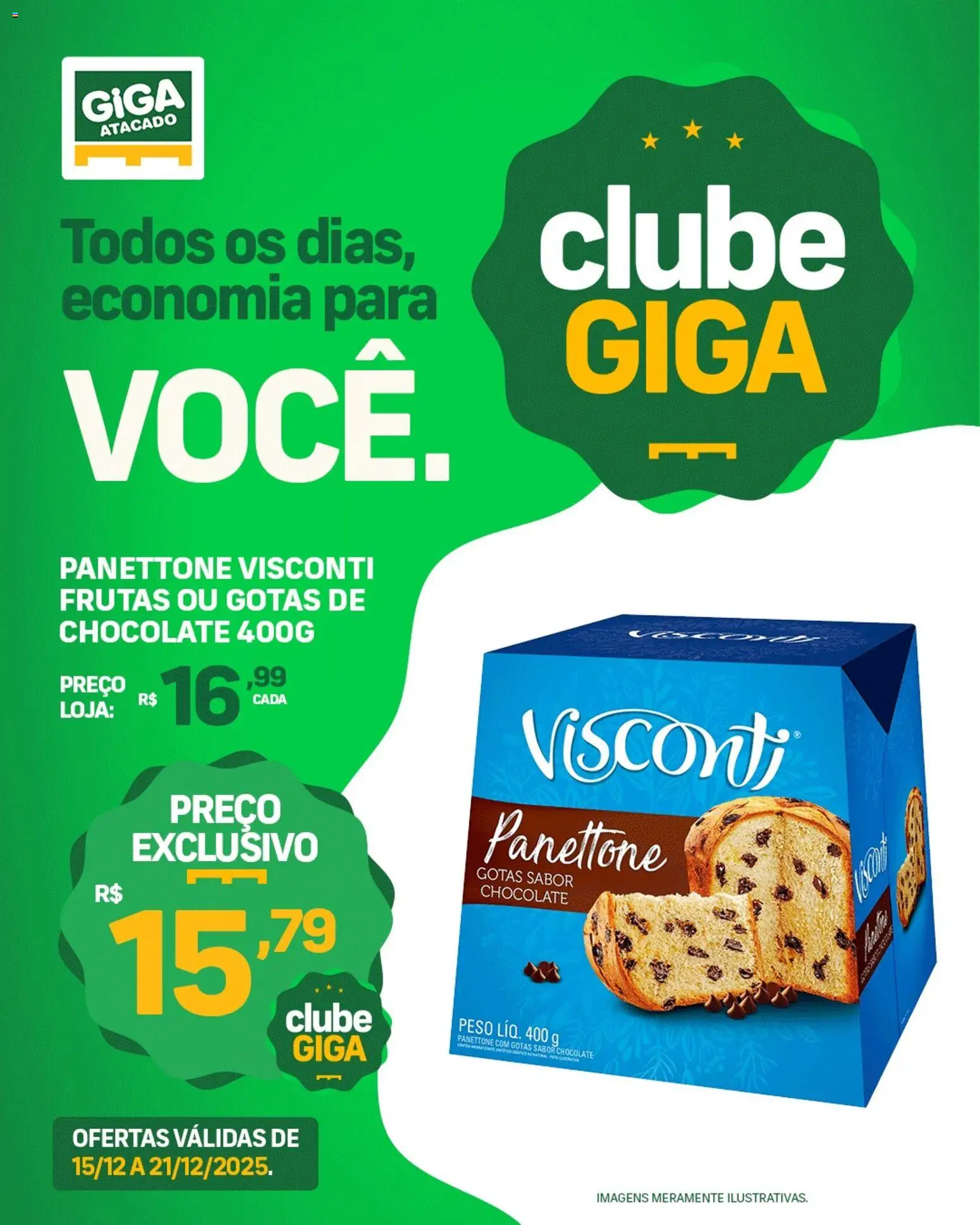 GIGA Atacado Folheto - válido de 15.12.2025 | Página: 1 | Produtos: Panettone, Chocolate