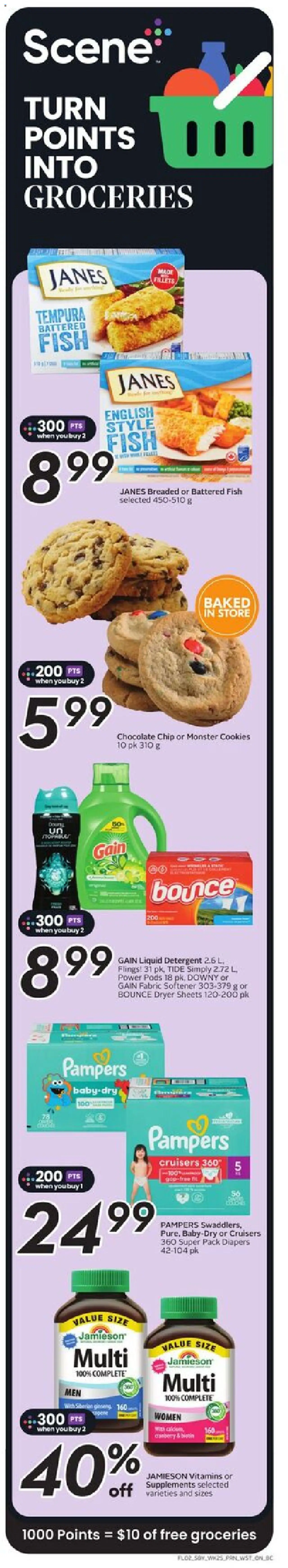 Safeway flyer valid from 16.10.2025 | Page: 3 | Products: Cookies, Dryer, Detergent, Chocolate