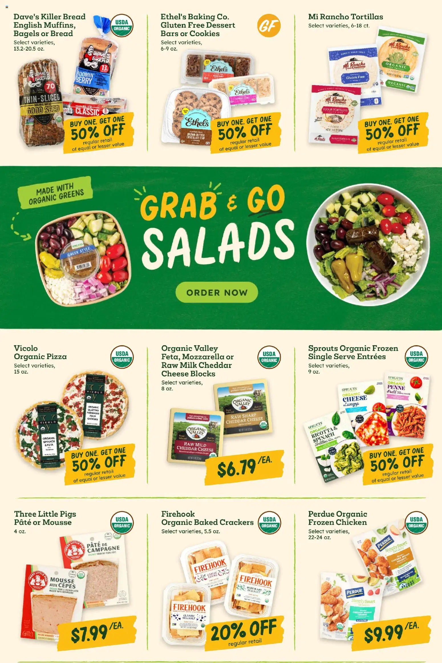 Sprouts Weekly Ad - valid from 08.04.2026 | Page: 10 | Products: Milk, Bread, Chocolate, Greens
