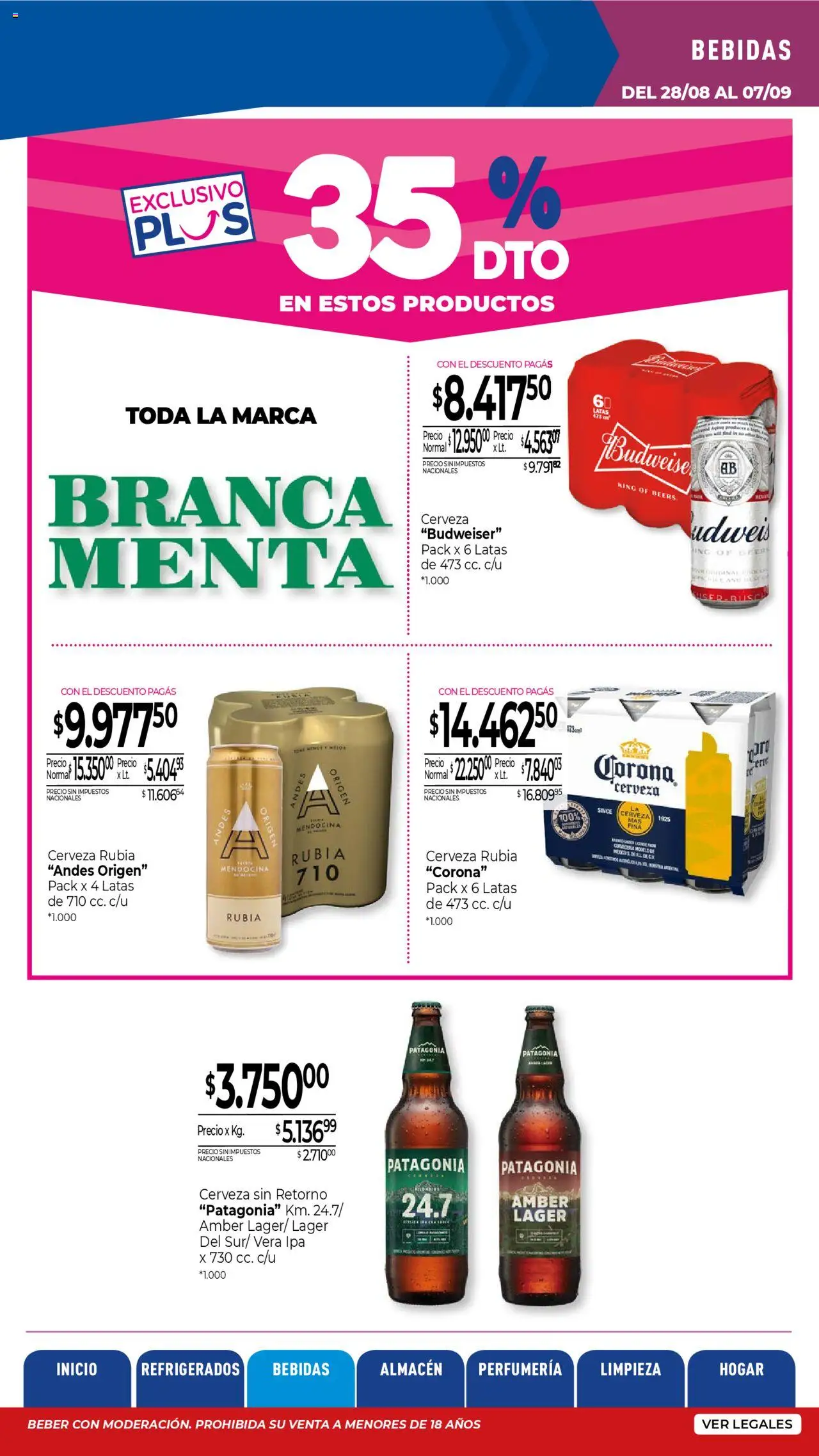 La Anonima Insuperables │ válido desde el 28.08.2025 | Página: 9 | Productos: Cerveza