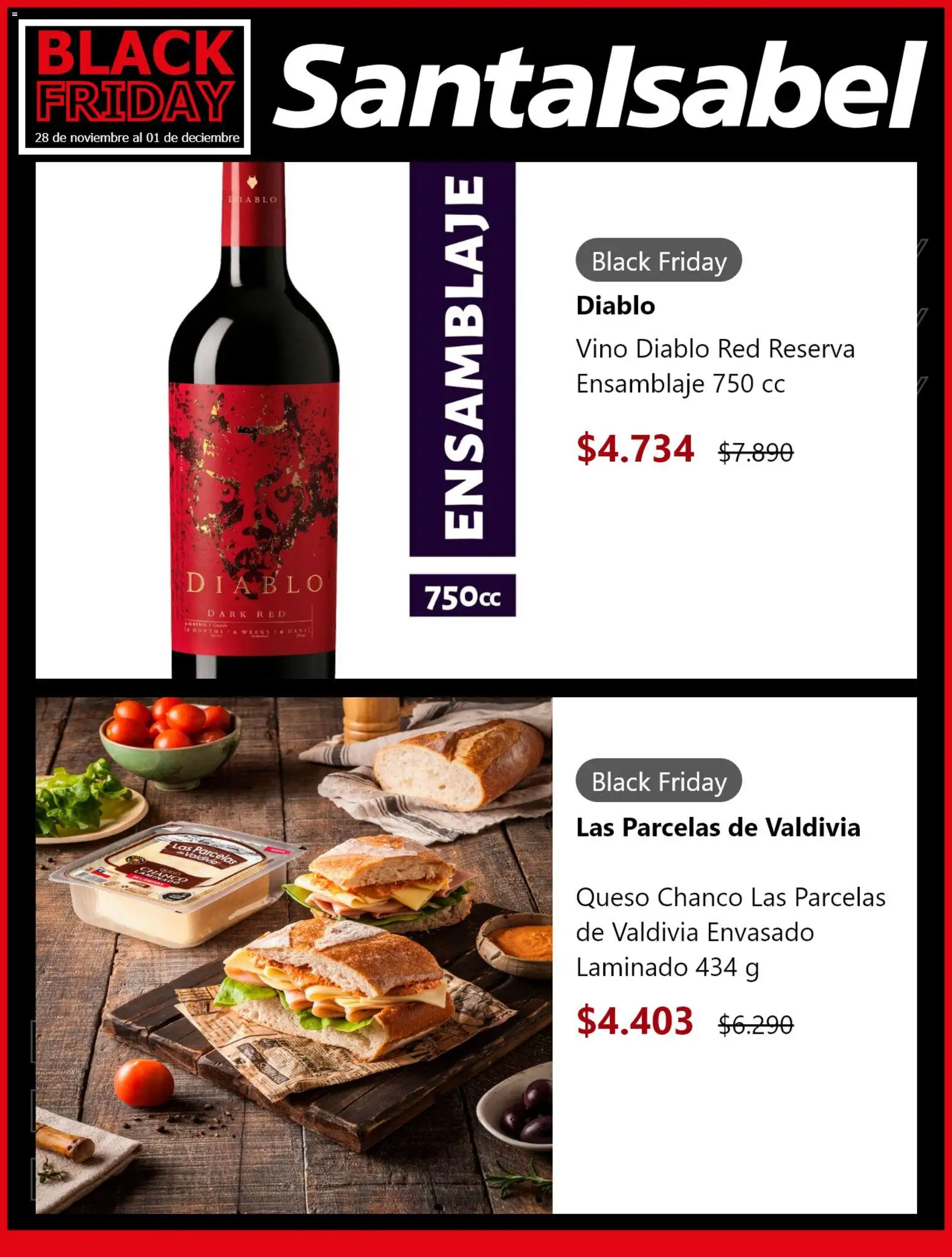 Black Friday Santa Isabel │ válido desde el 28.11.2025 | Página: 2 | Productos: Queso, Vino