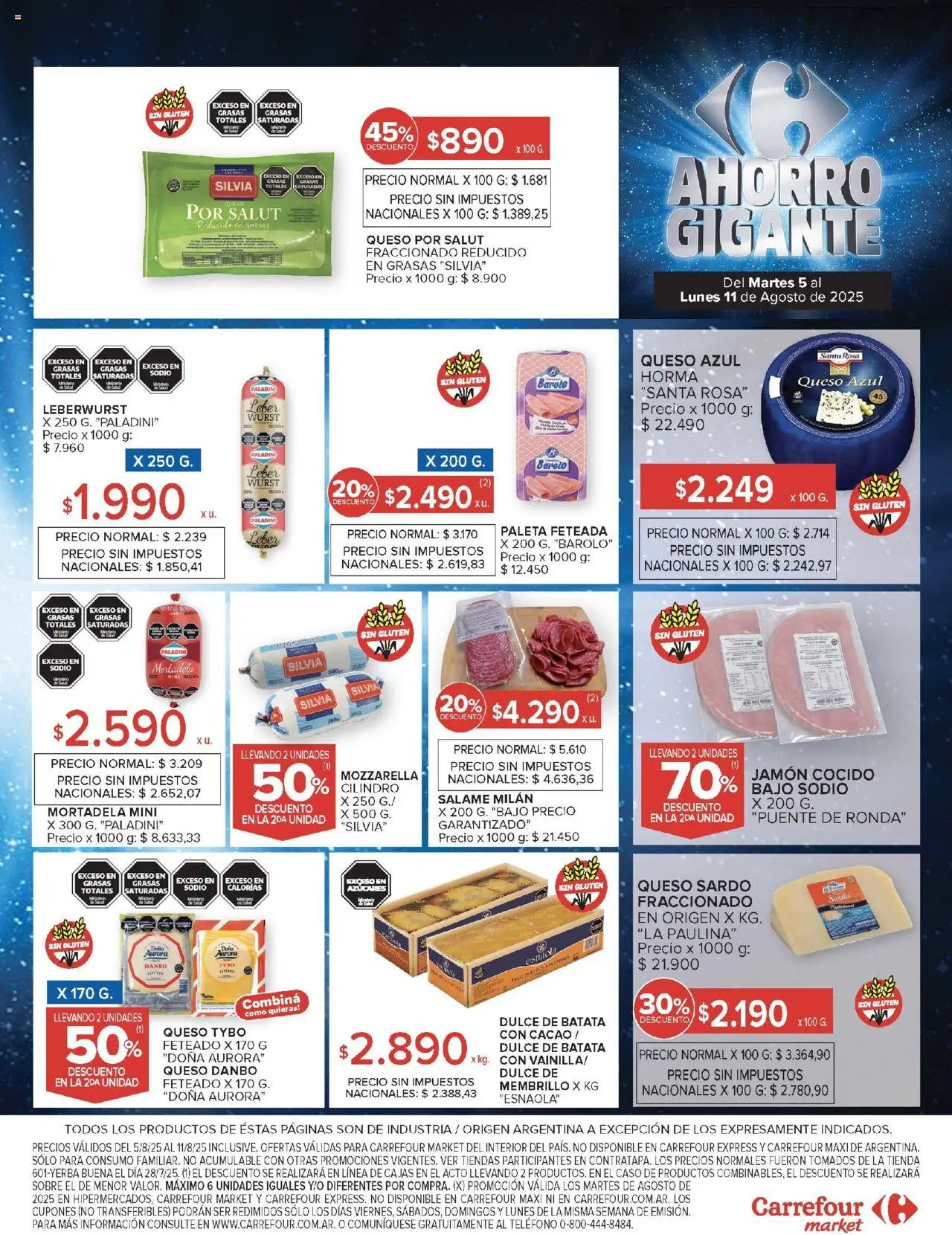 Carrefour Market catálogo - Corrientes │ válido desde el 05.08.2025 | Página: 15 | Productos: Caso, Queso, Salame, Cacao