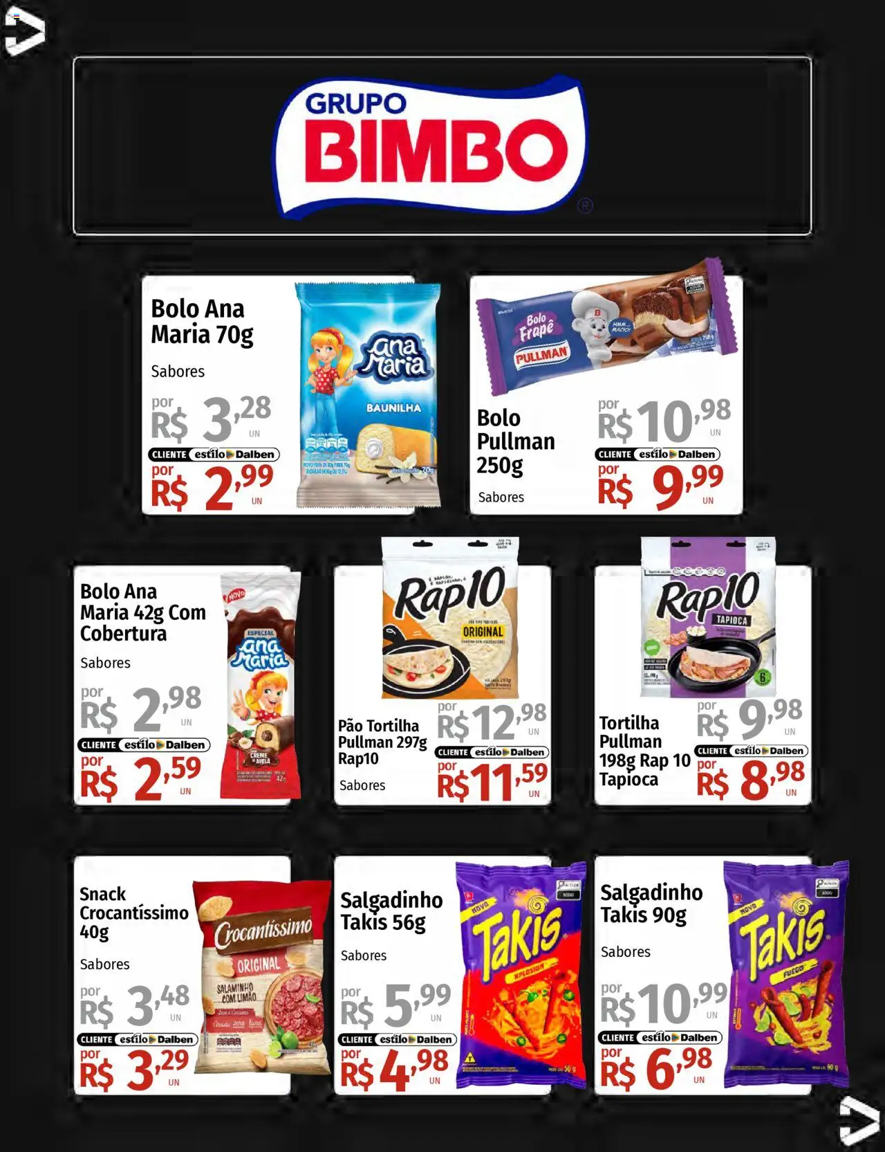 Supermercado Dalben Folheto - válido de 23.07.2025 | Página: 16 | Produtos: Tapioca, Pão, Bolo, Creme