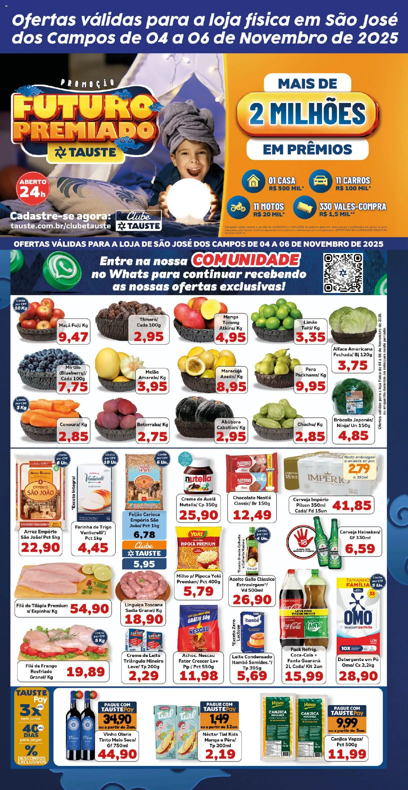 Tauste Folheto - válido de 04.11.2025 | Página: 2 | Produtos: Mirtilo, Filé de frango, Creme, Azeite