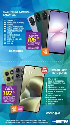 Lojas Cem - Ofertas atuais - Pré-Visualização do folheto da loja Lojas Cem, válido de 20.04.2026 | Página: 3 | Produtos: Processador, Tela, Bateria, Smartphone