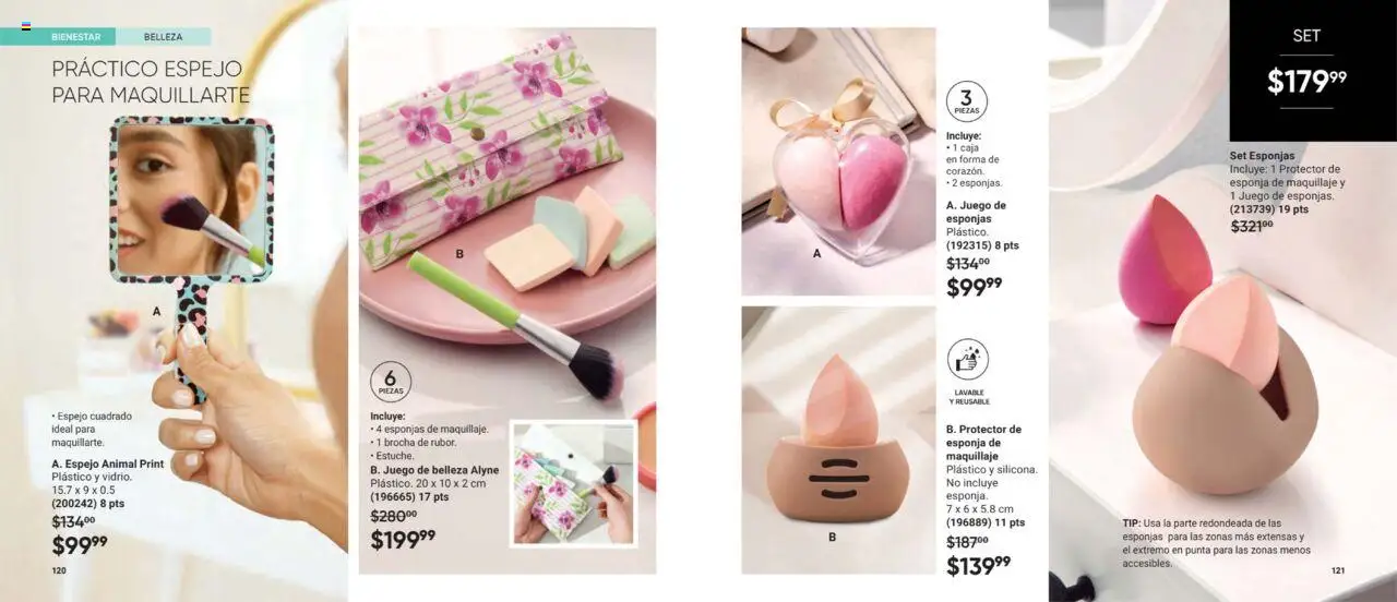 Nuevas ofertas de AVON válidas en toda la República Mexicana desde el 11.07.2025. ¡Encuentra las mejores ofertas en AVON casa & Estilo 11 2025! | Página: 61 | Productos: Esponja, Juego, Caja, Esponja de maquillaje