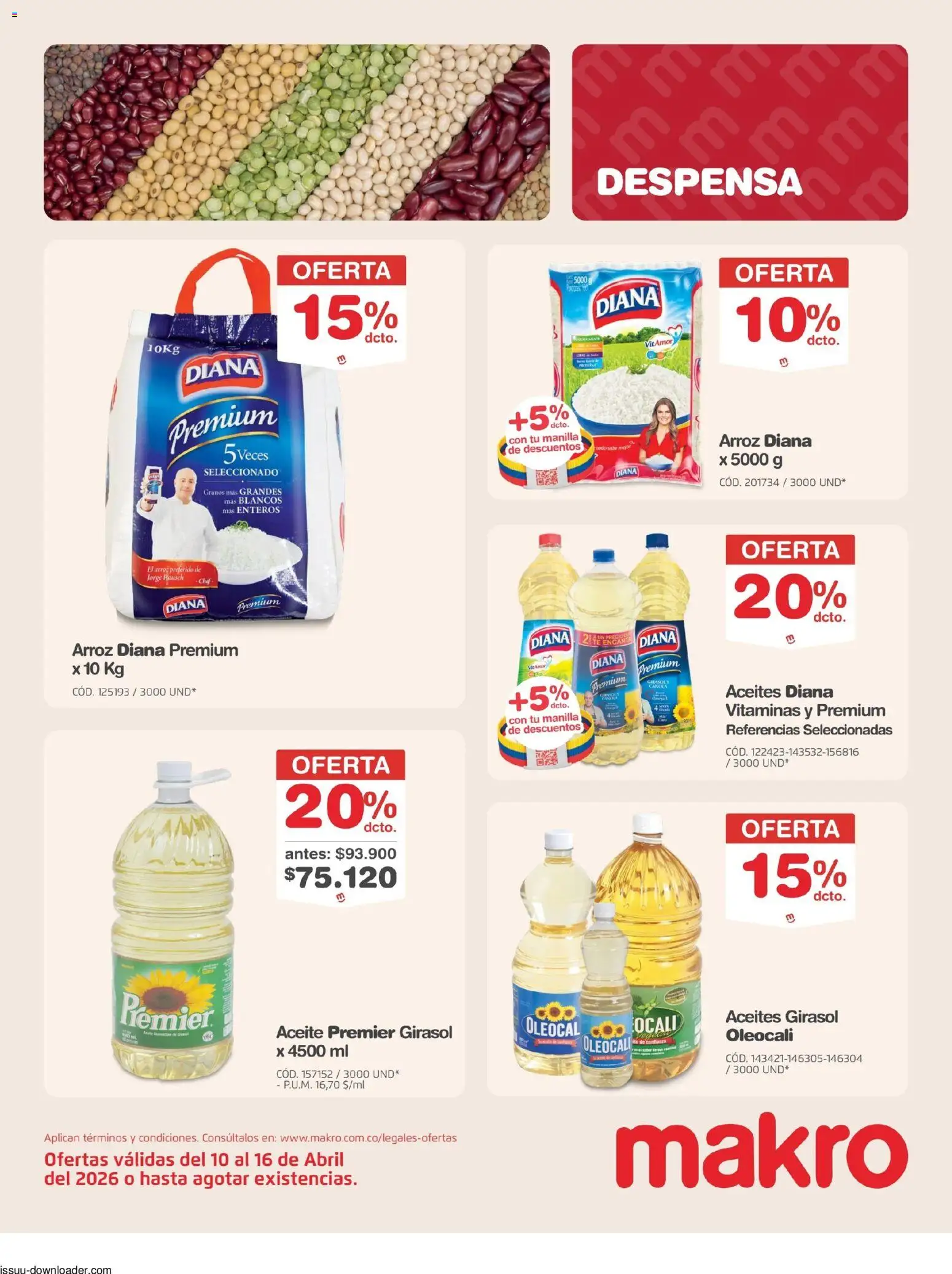 Makro revista - valida desde el 10.04.2026 | Página: 11 | Productos: Arroz, Té, Vitaminas, Aceite