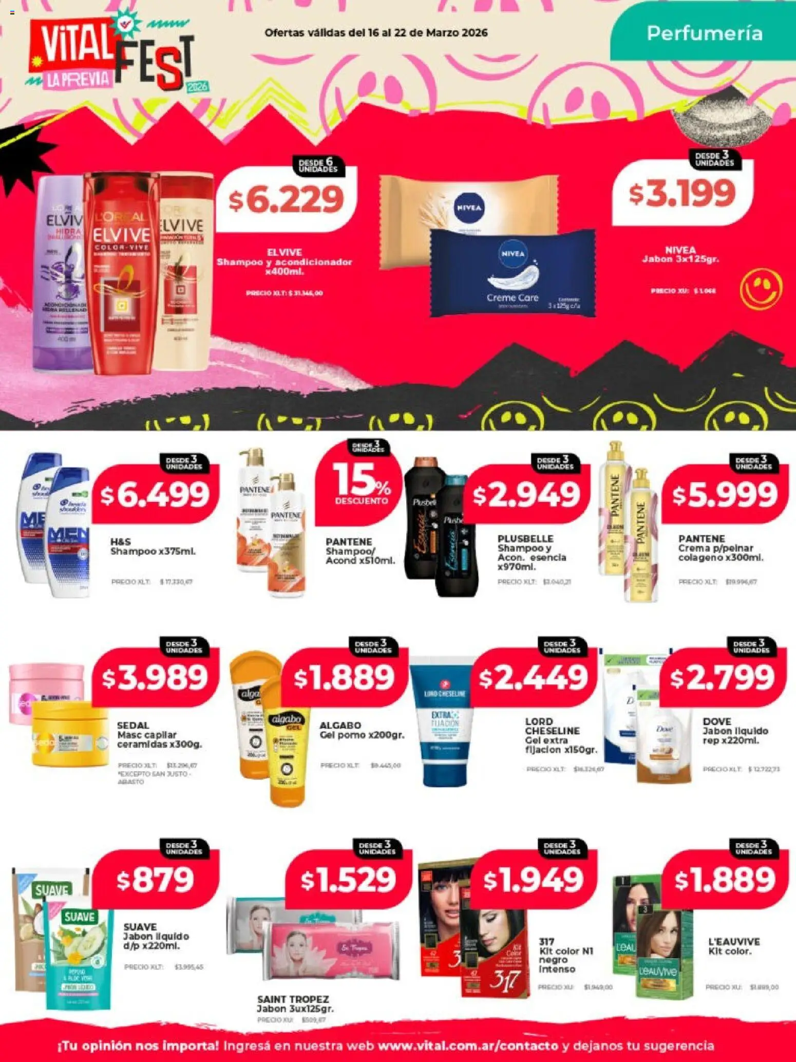 Vital - Ofertas - San Justo │ válido desde el 16.03.2026 | Página: 2 | Productos: Shampoo, Acondicionador, Jabón, Crema