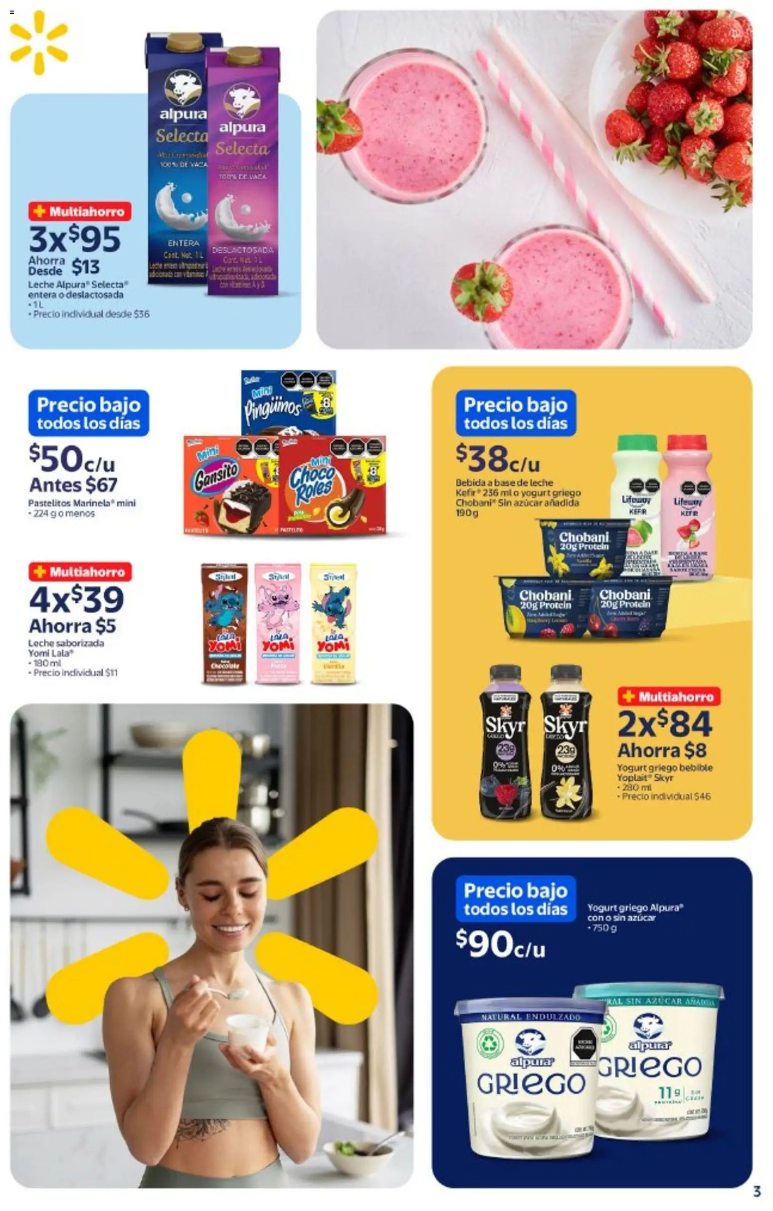 Nuevas ofertas de Walmart válidas en toda la República Mexicana desde el 20.11.2025. ¡Encuentra las mejores ofertas en Walmart folleto Precios bajos todos los días! | Página: 3 | Productos: Azúcar, Leche, Chocolate