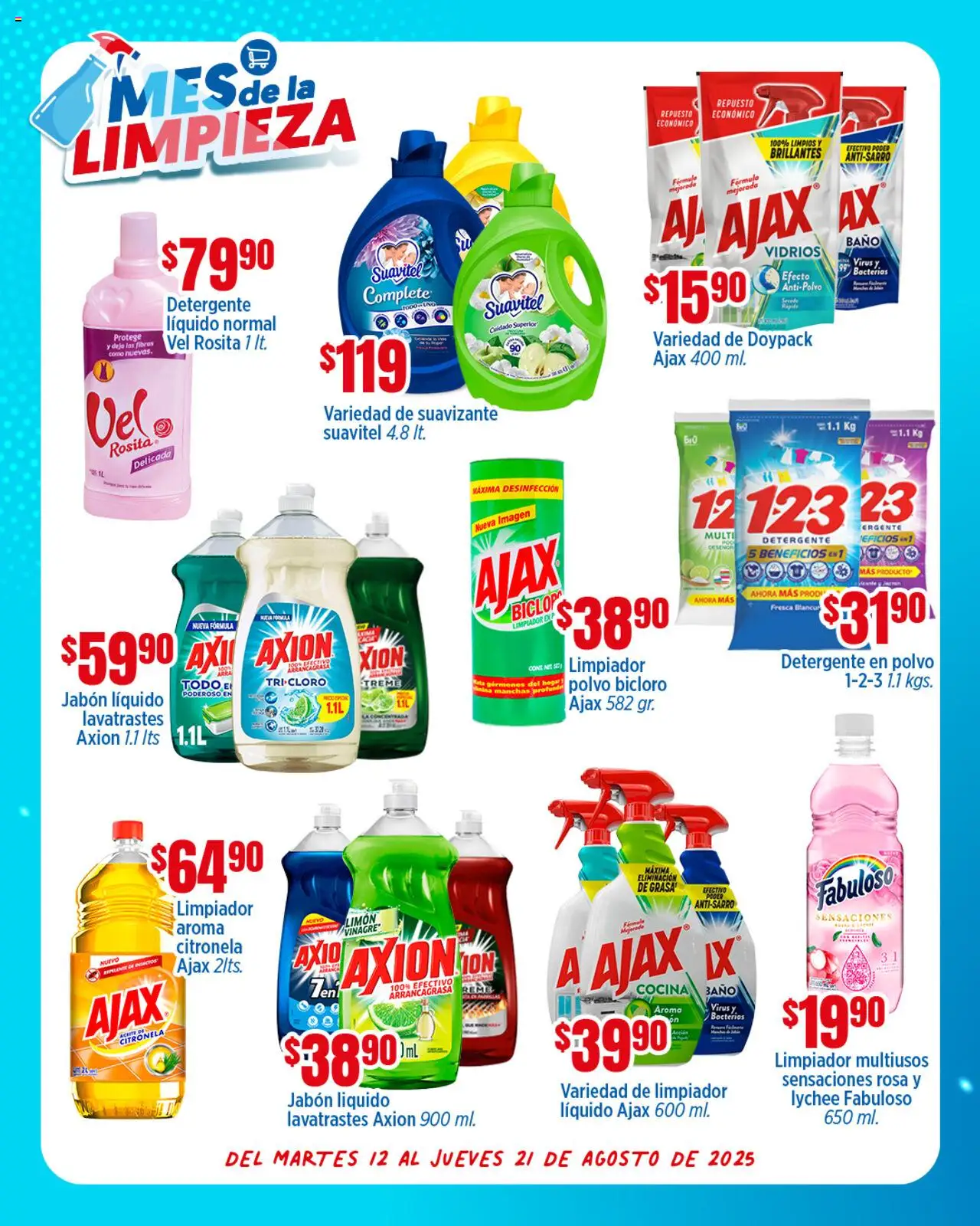Nuevas ofertas de Calimax válidas en toda la República Mexicana desde el 12.08.2025. ¡Encuentra las mejores ofertas en Calimax - Folleto Limpieza! | Página: 1 | Productos: Jabón líquido, Cocina, Baño, Jabón
