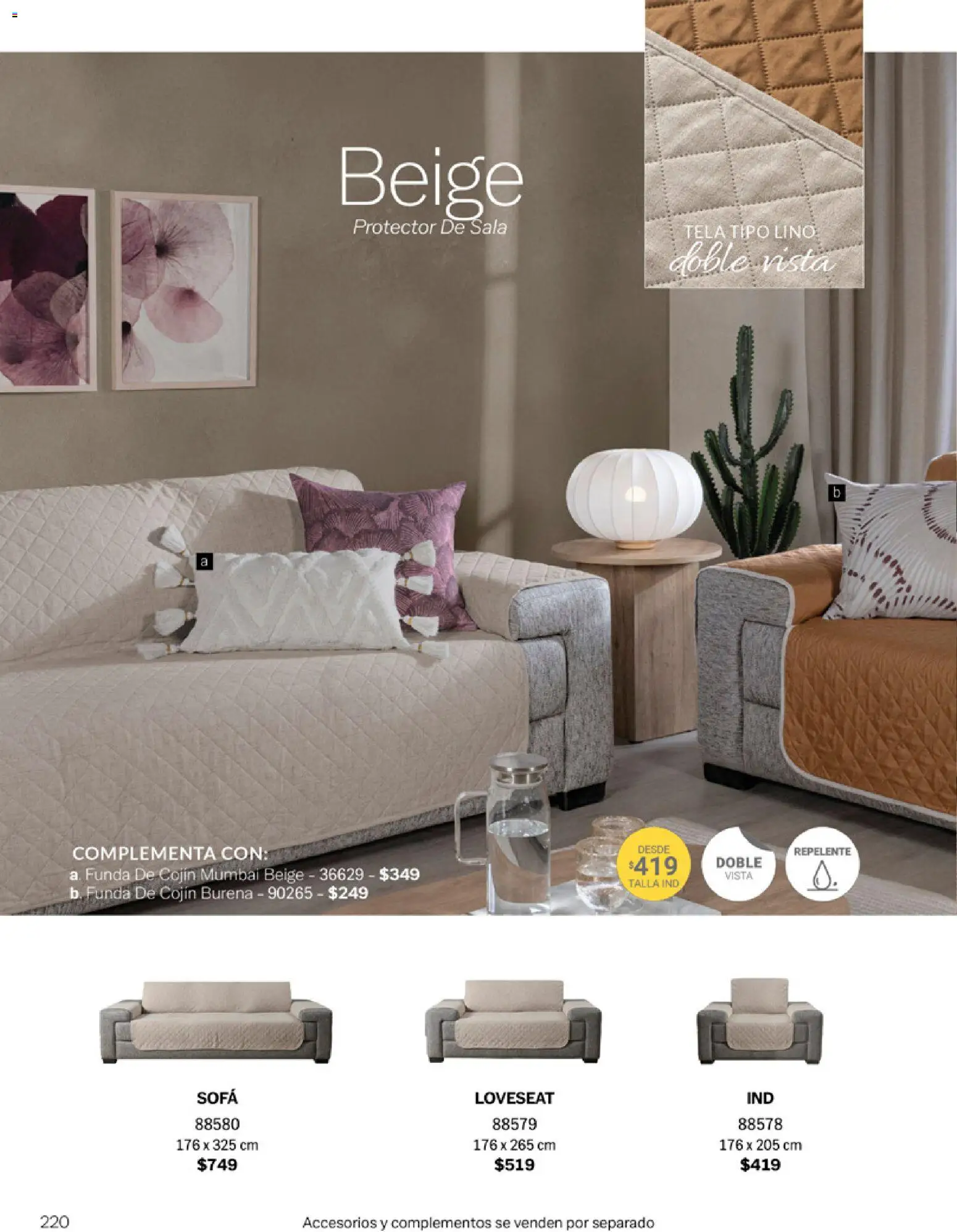 Nuevas ofertas de Vianney válidas en toda la República Mexicana desde el 06.03.2026. ¡Encuentra las mejores ofertas en Vianney catálogo Tu hogar, nuestra pasión! | Página: 222 | Productos: Sofá, Funda, Repelente