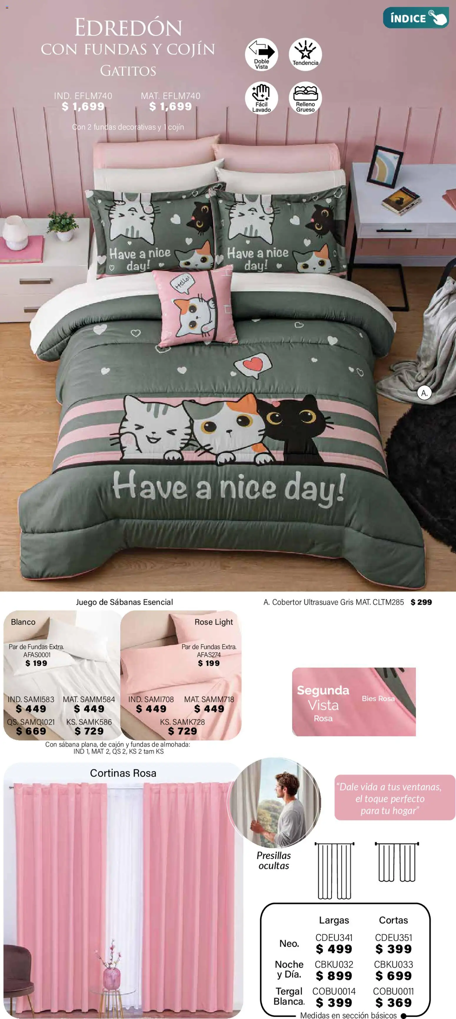 Nuevas ofertas de Colchas Concord válidas en toda la República Mexicana desde el 01.11.2025. ¡Encuentra las mejores ofertas en Colchas Concord Buen Fin! | Página: 105 | Productos: Cobertor, Juego, Almohada, Cortinas