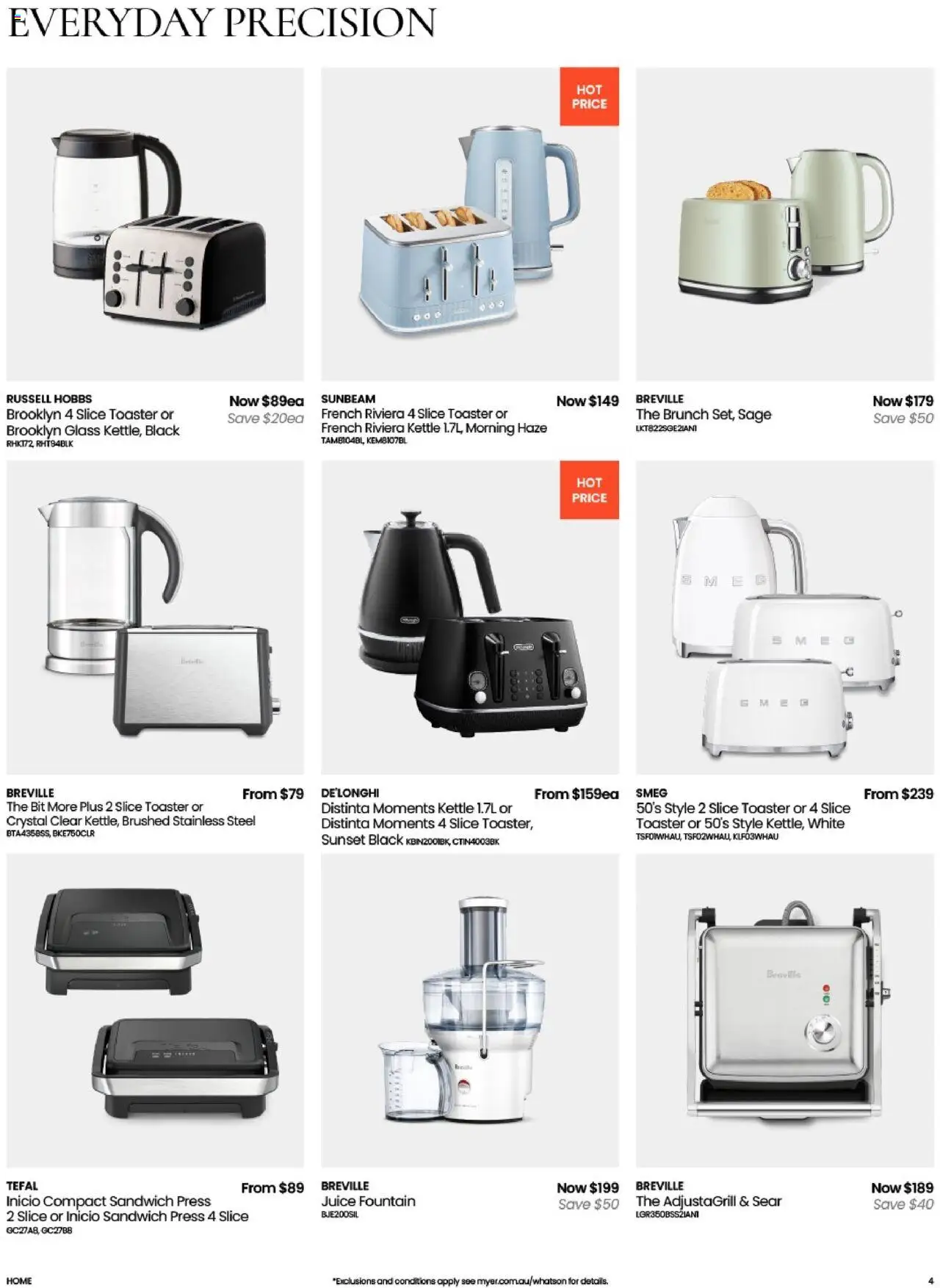 Myer catalogue - valid from 14.10.2025 | Page: 4 | Products: Juice, Fountain, Kettle, Press