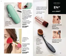Nuevas ofertas de AVON válidas en toda la República Mexicana desde el 13.09.2025. ¡Encuentra las mejores ofertas en A. Funda de silicón para brocha, Plástico. 21 x 6 x 3.5 cm No incluye brochas. (196956) 12 pts! | Página: 117 | Productos: Bolsa, Contorno, Funda, Maquillaje