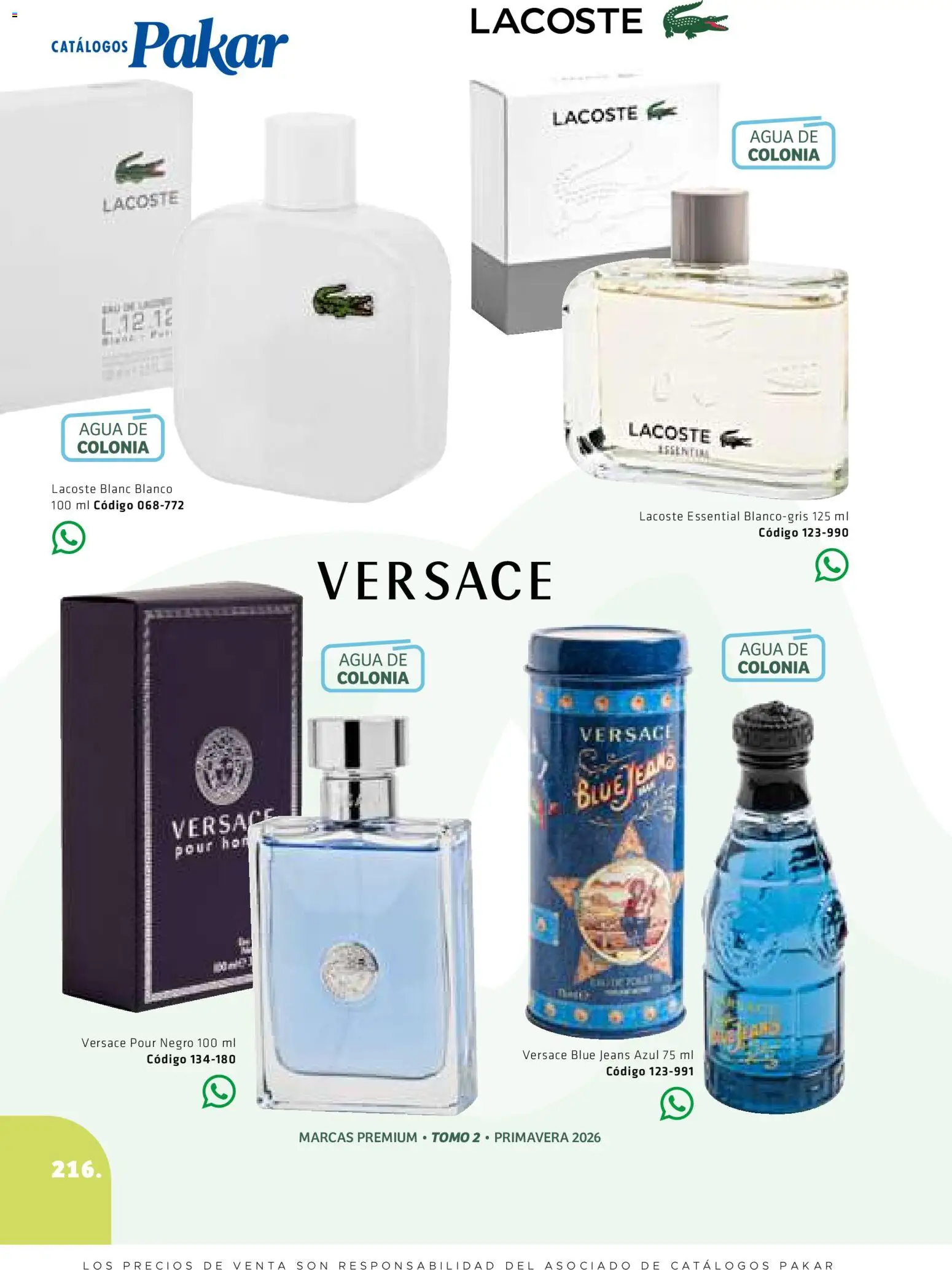 Nuevas ofertas de SC Pakar válidas en toda la República Mexicana desde el 27.02.2026. ¡Encuentra las mejores ofertas en SC Pakar catálogo Premium Men Tomo 2! | Página: 216 | Productos: Agua