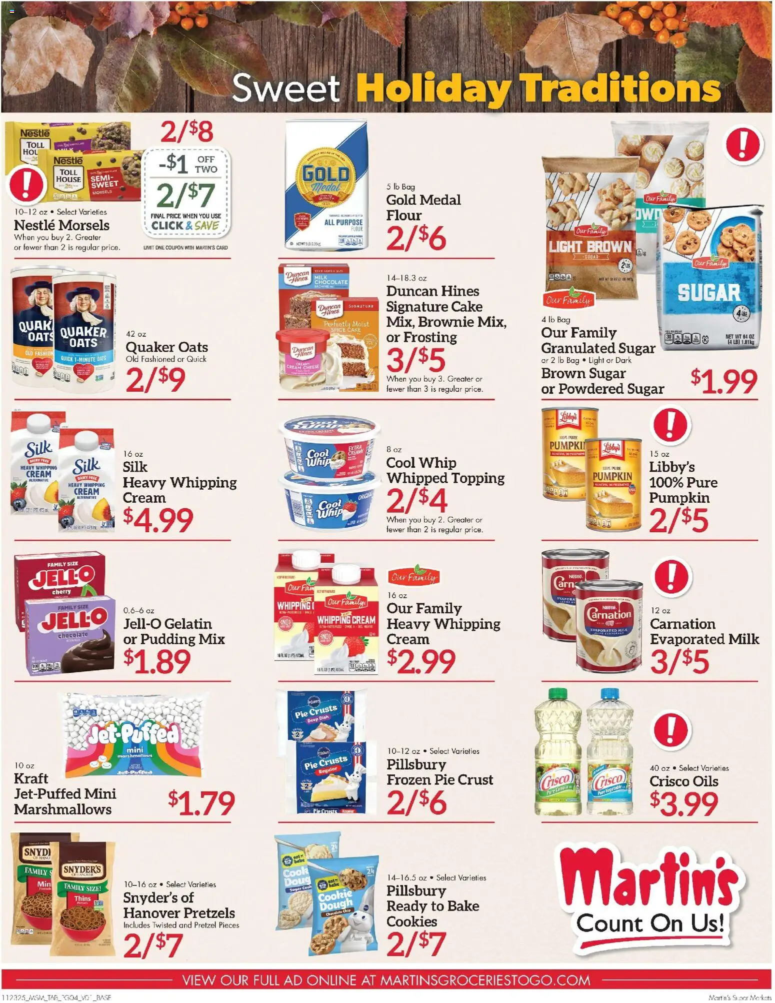 Martin’s Weekly Ad - valid from 23.11.2025 | Page: 4 | Products: Milk, Sugar, Pumpkin, Bag