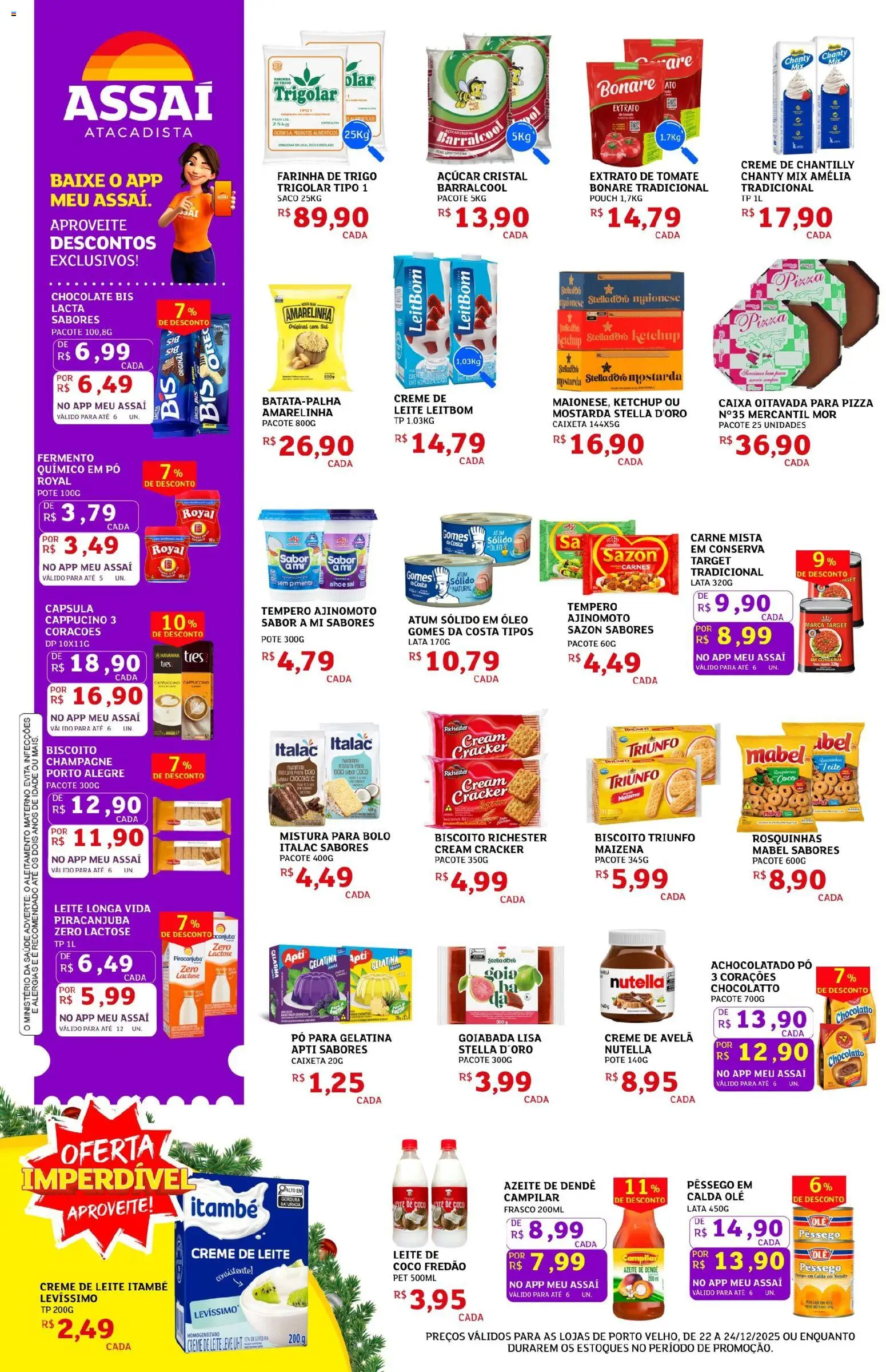 Assaí Atacadista Folheto - válido de 22.12.2025 | Página: 2 | Produtos: Pimenta, Cream cracker, Goiabada, Mistura para bolo