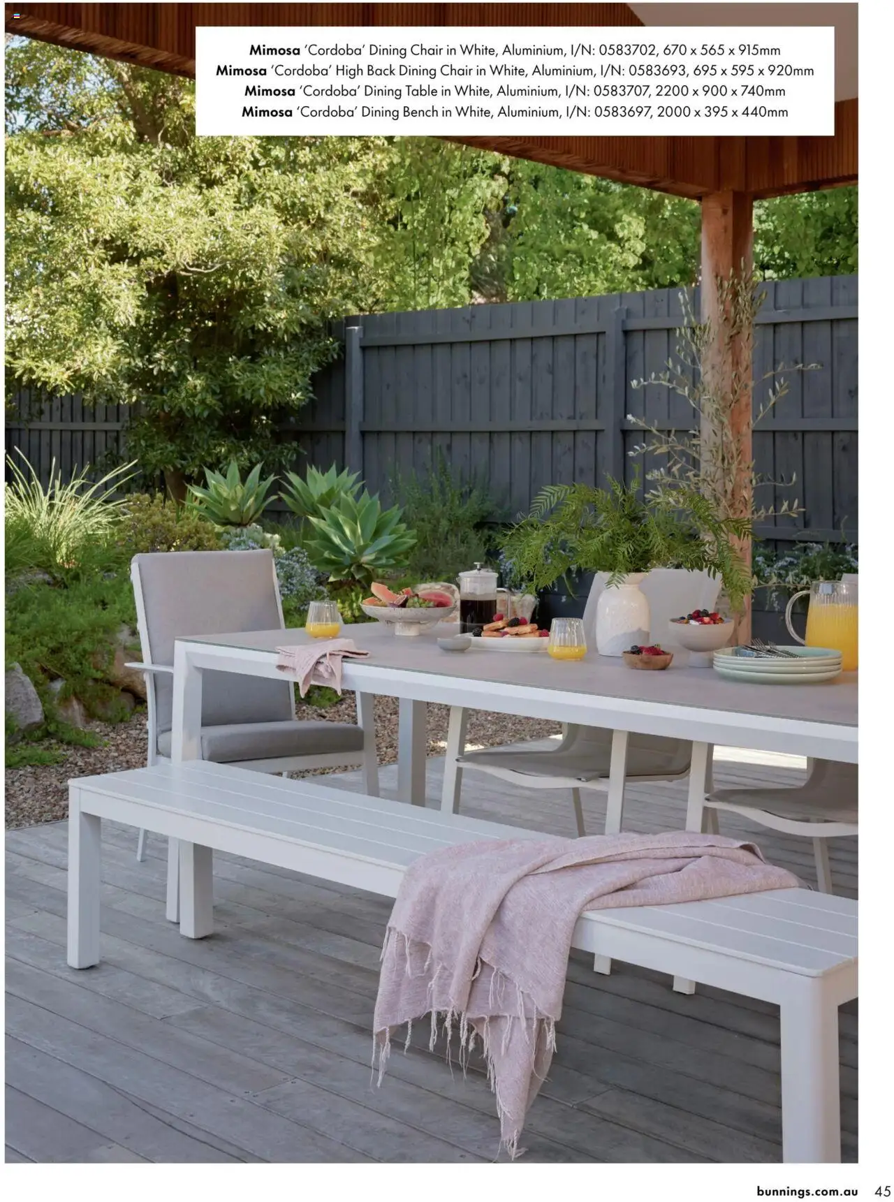 Bunnings Warehouse catalogue - valid from 03.09.2024 | Page: 45 | Products: Table, Chair, Bench