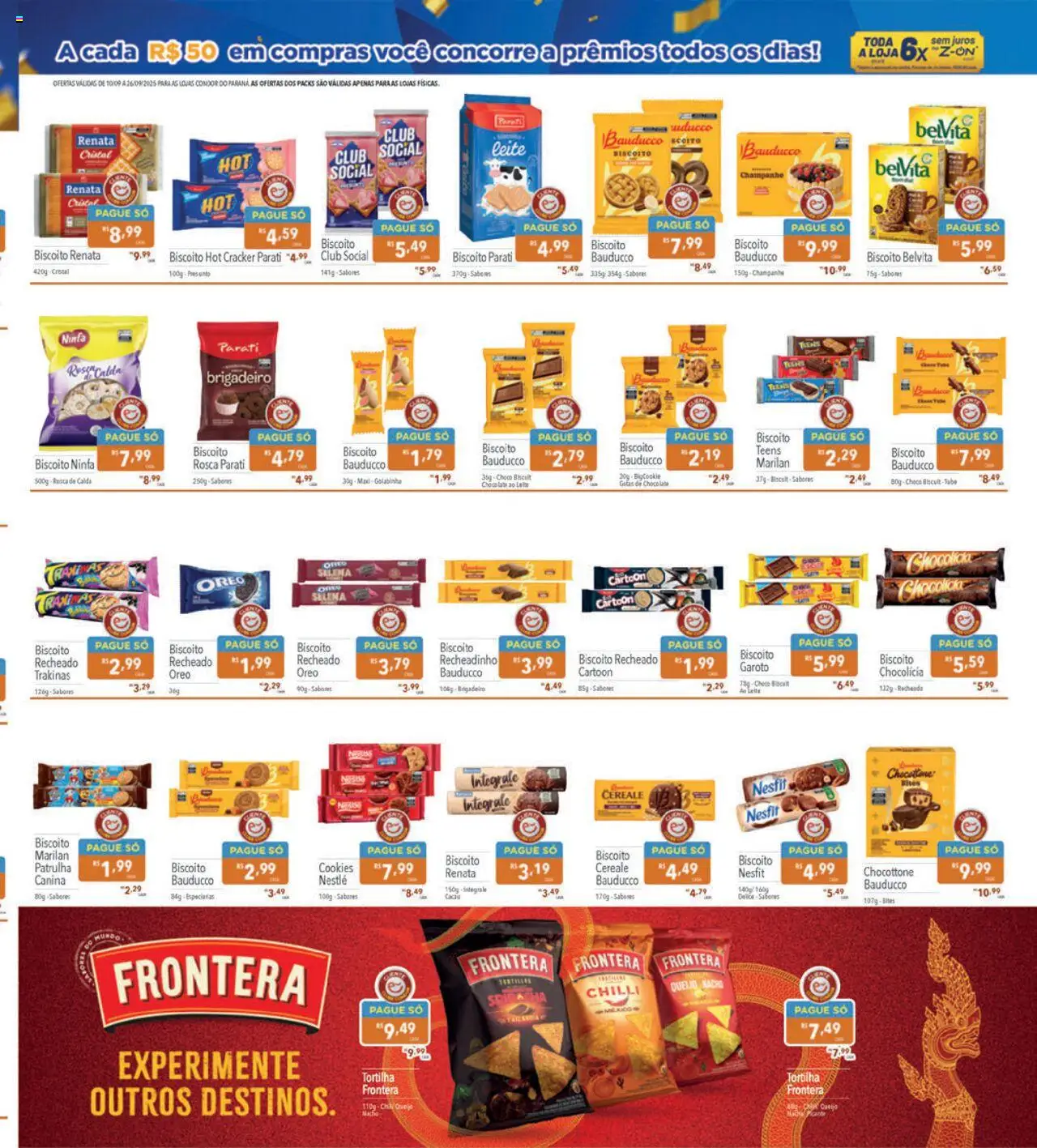 Supermercados Condor Folheto - válido de 10.09.2025 | Página: 7 | Produtos: Leite, Queijo, Chocolate, Cookies