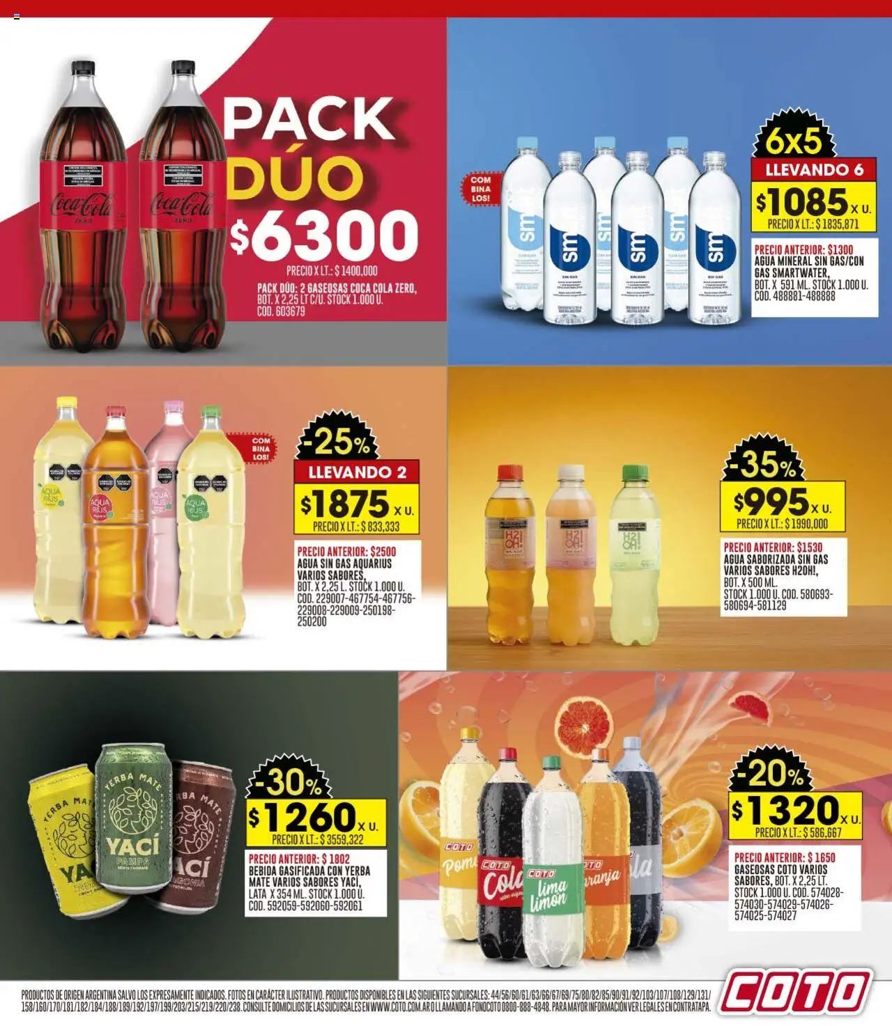 Coto ofertas │ válido desde el 16.06.2025 | Página: 11 | Productos: Yerba, Lima, Limón, Agua saborizada