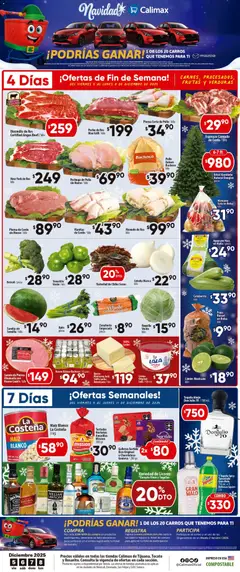 Vista previa de Calimax folleto Tijuana, nuevo folleto de la tienda, válido en México a partir del 05.12.2025
