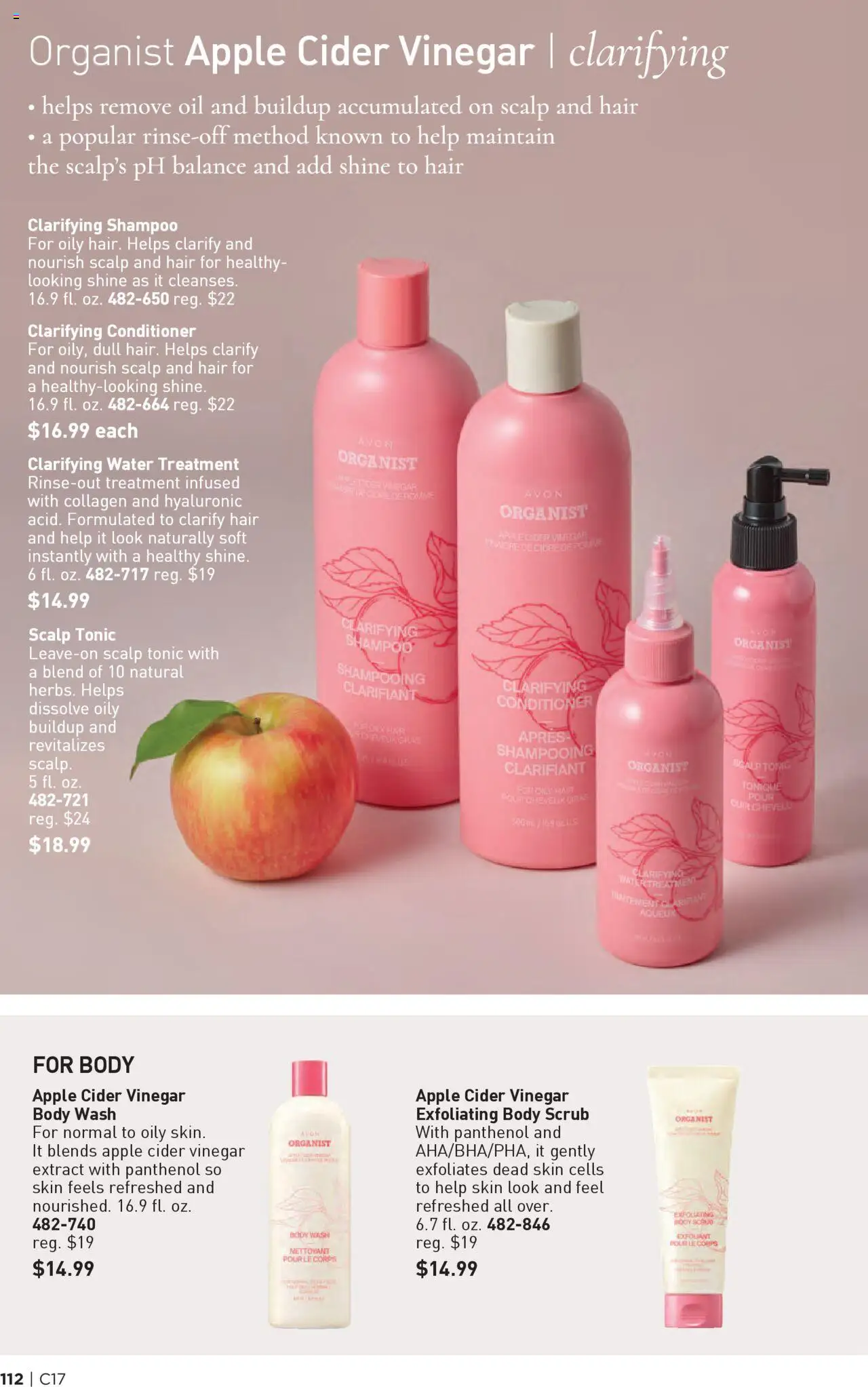 Avon Brochure - valid from 13.08.2025 | Page: 112 | Products: Vinegar, Oil, Body Wash, Water