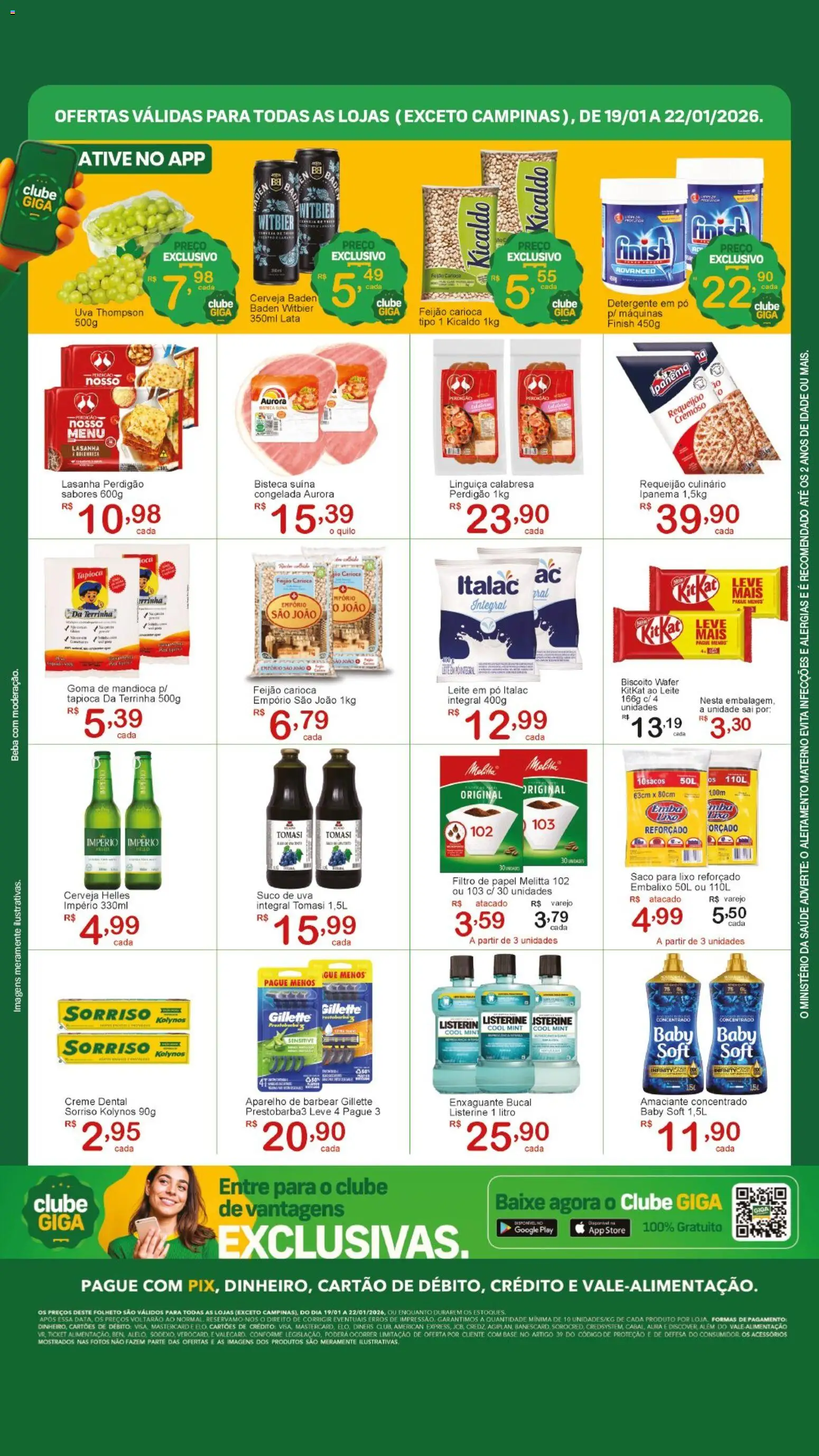 GIGA Atacado Folheto - válido de 19.01.2026 | Página: 2 | Produtos: Tapioca, Suco, Lasanha, Leite em pó