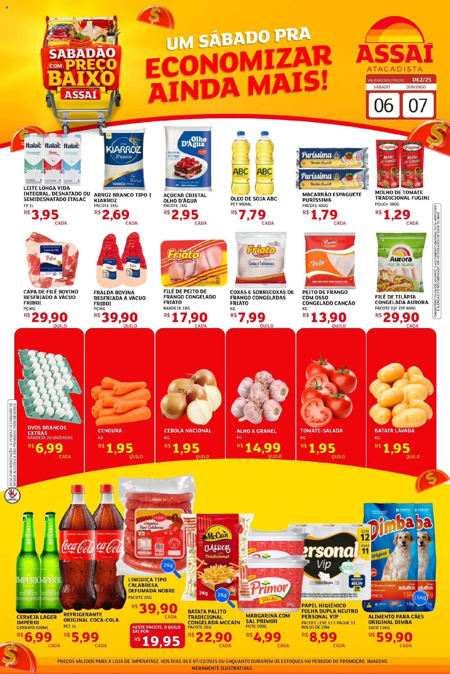 Assaí Atacadista Folheto - válido de 06.12.2025 | Página: 1 | Produtos: Molho de tomate, Óleo, Macarrão, Refrigerante