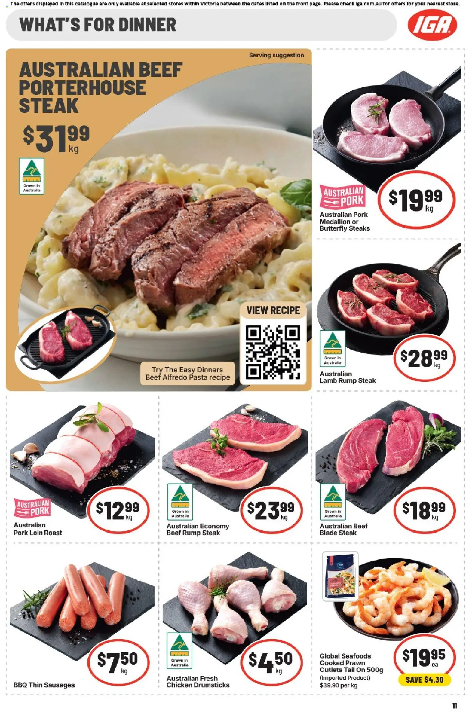 IGA catalogue - valid from 29.04.2026 | Page: 11 | Products: Pork, Lamb, Beef, Steak