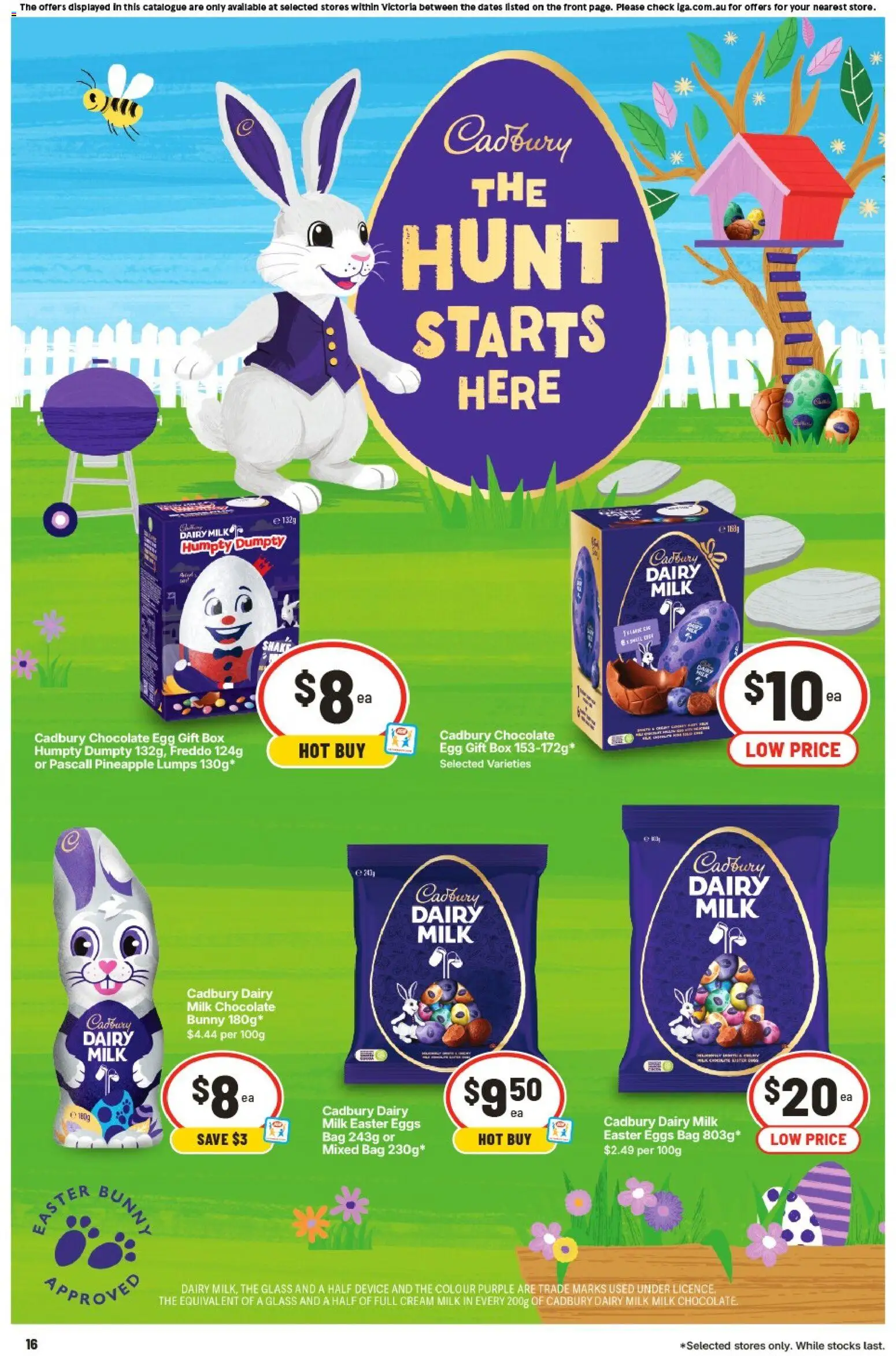 IGA catalogue - valid from 25.03.2026 | Page: 16 | Products: Milk, Chocolate, Cream, Device