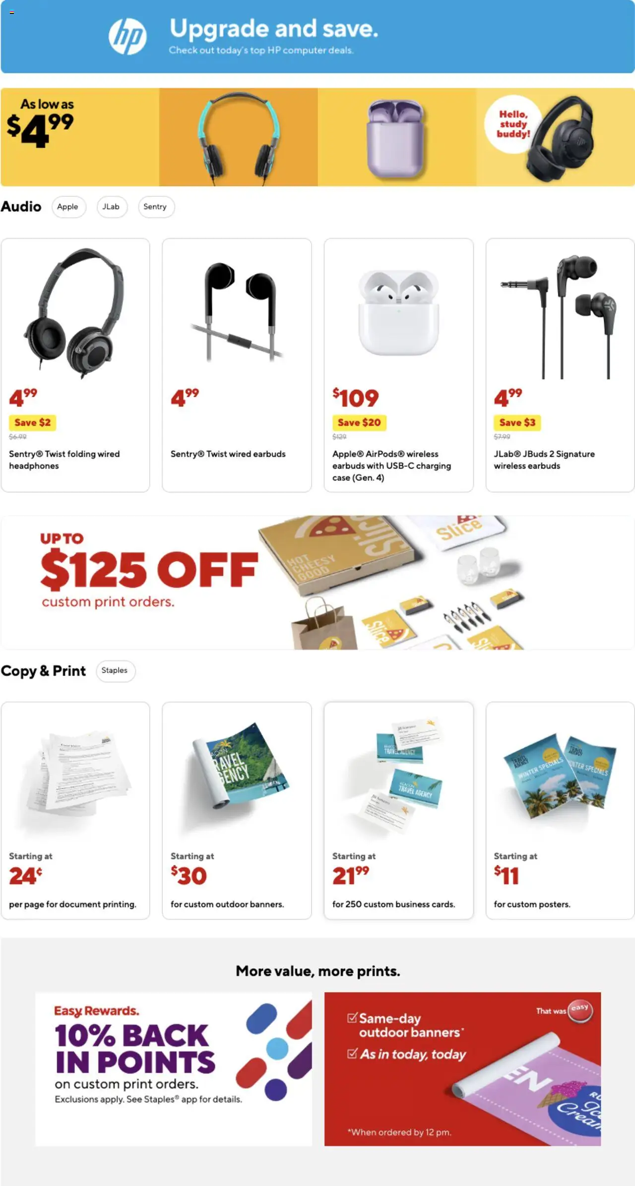 Staples Weekly Ad - valid from 24.08.2025 | Page: 10 | Products: Computer, Audio, Headphones, Case