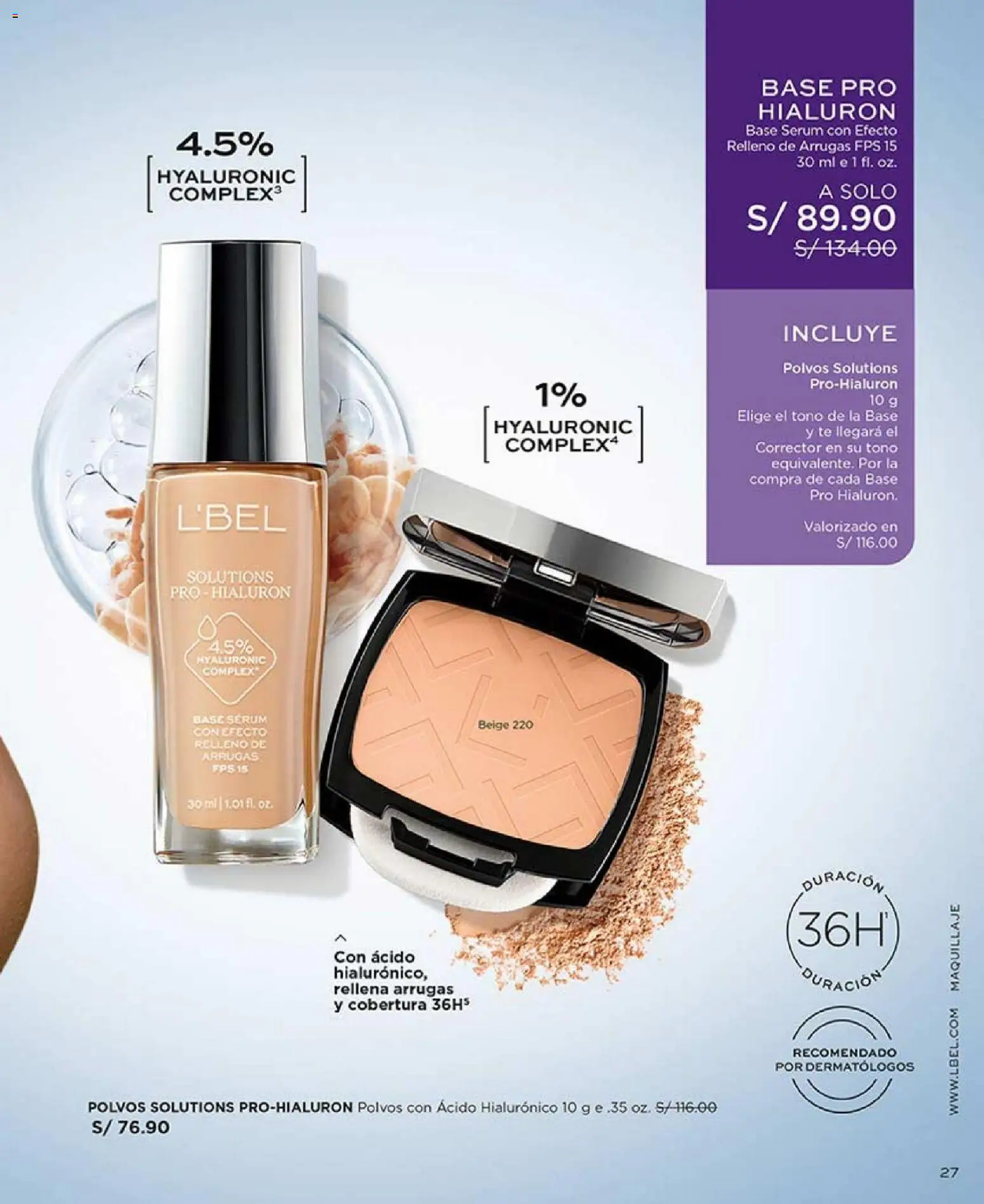 Catálogo L'Bel válido desde 27.12.2025 | Página: 27 | Productos: Té, Maquillaje, Corrector