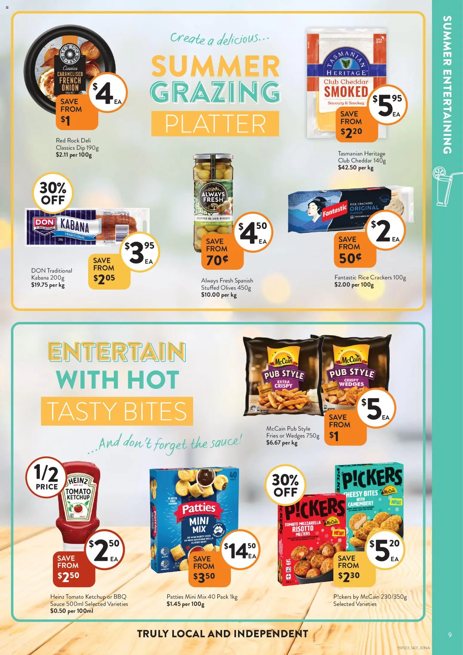 Foodworks catalogue - valid from 14.01.2026 | Page: 9 | Products: Olives, Ketchup, Sauce, Sausage