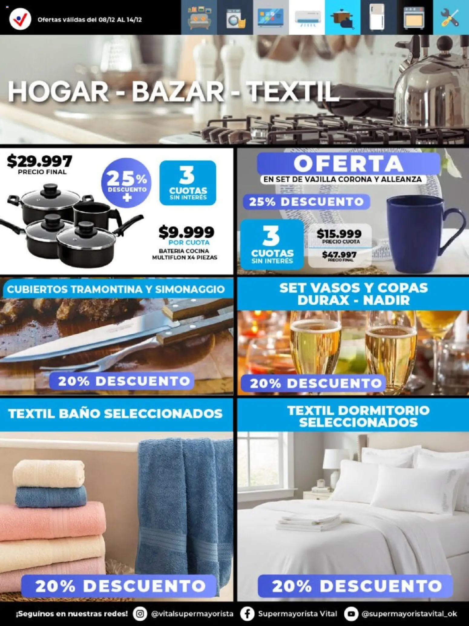 Vital - Especial de nonfood - Neuquén │ válido desde el 08.12.2025 | Página: 4 | Productos: Cocina, Batería, Baño, Vasos