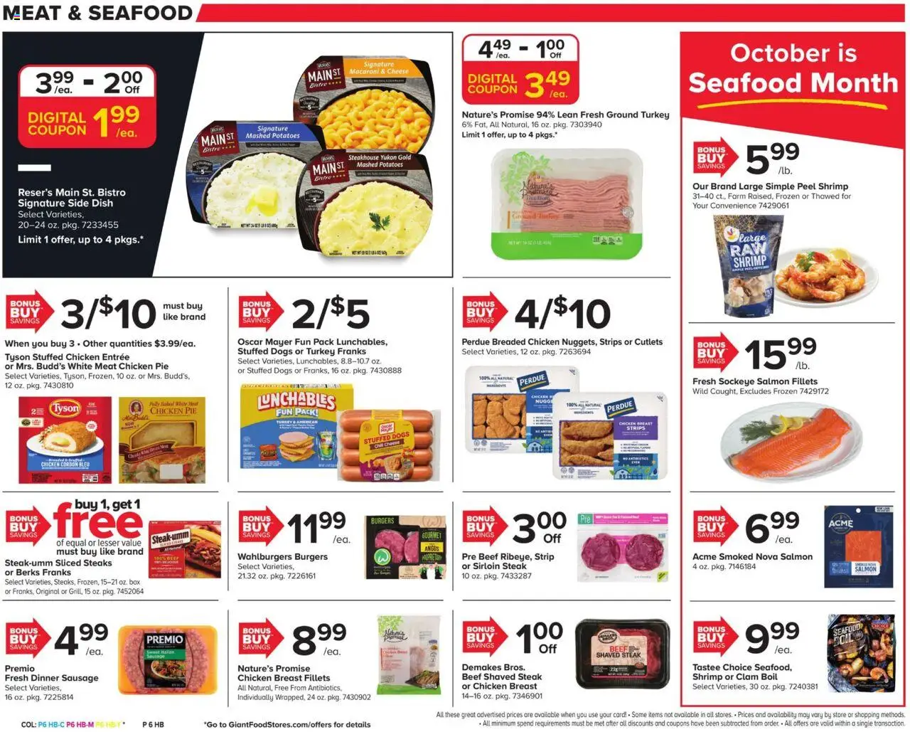 Giant Weekly Ad - valid from 17.10.2025 | Page: 12 | Products: Box, Beef, Potatoes, Seafood